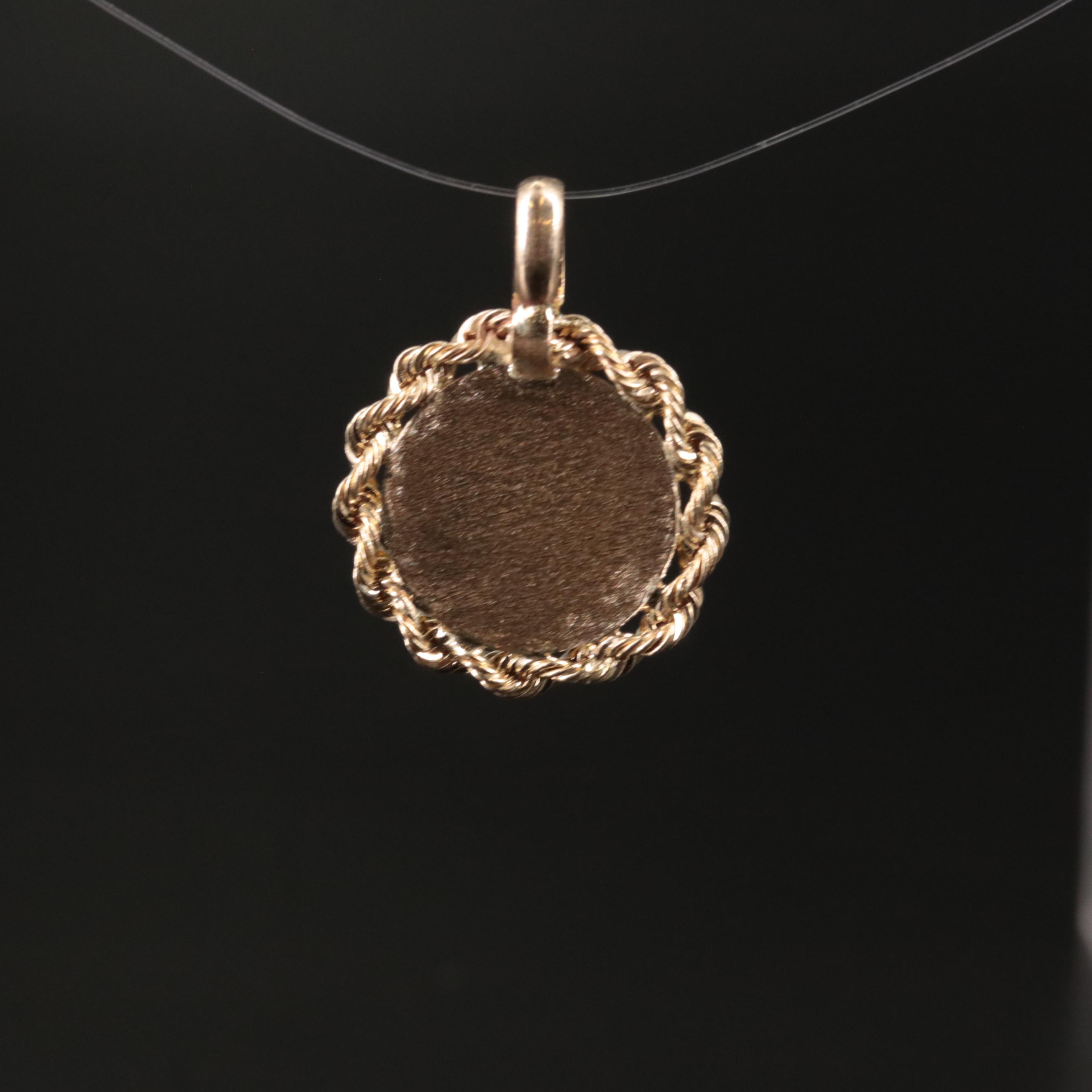 10K Sun and Moon Pendant