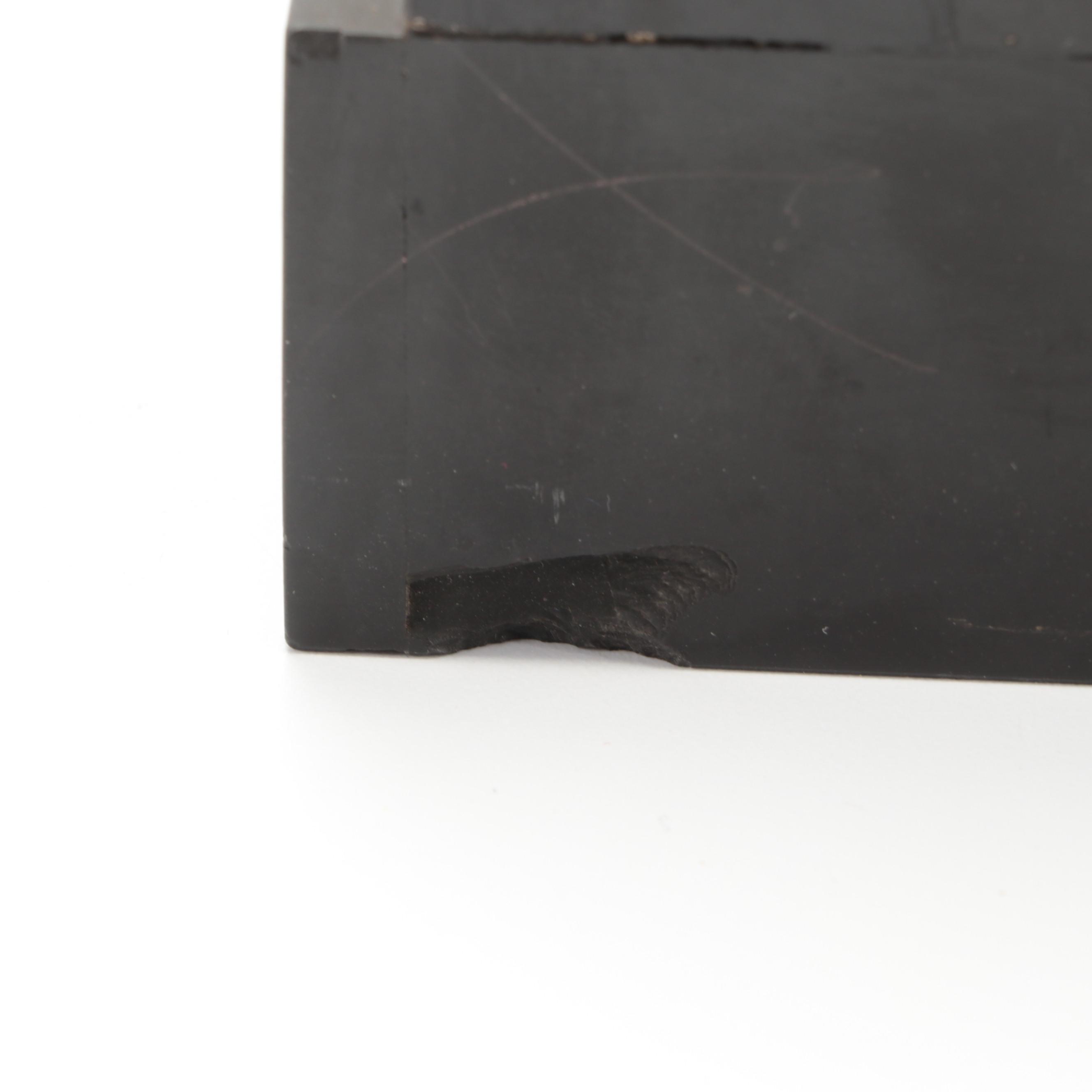 H. N. Lockwood of Boston Neoclassical Style Adamantine Mantel Clock, Late 19th C