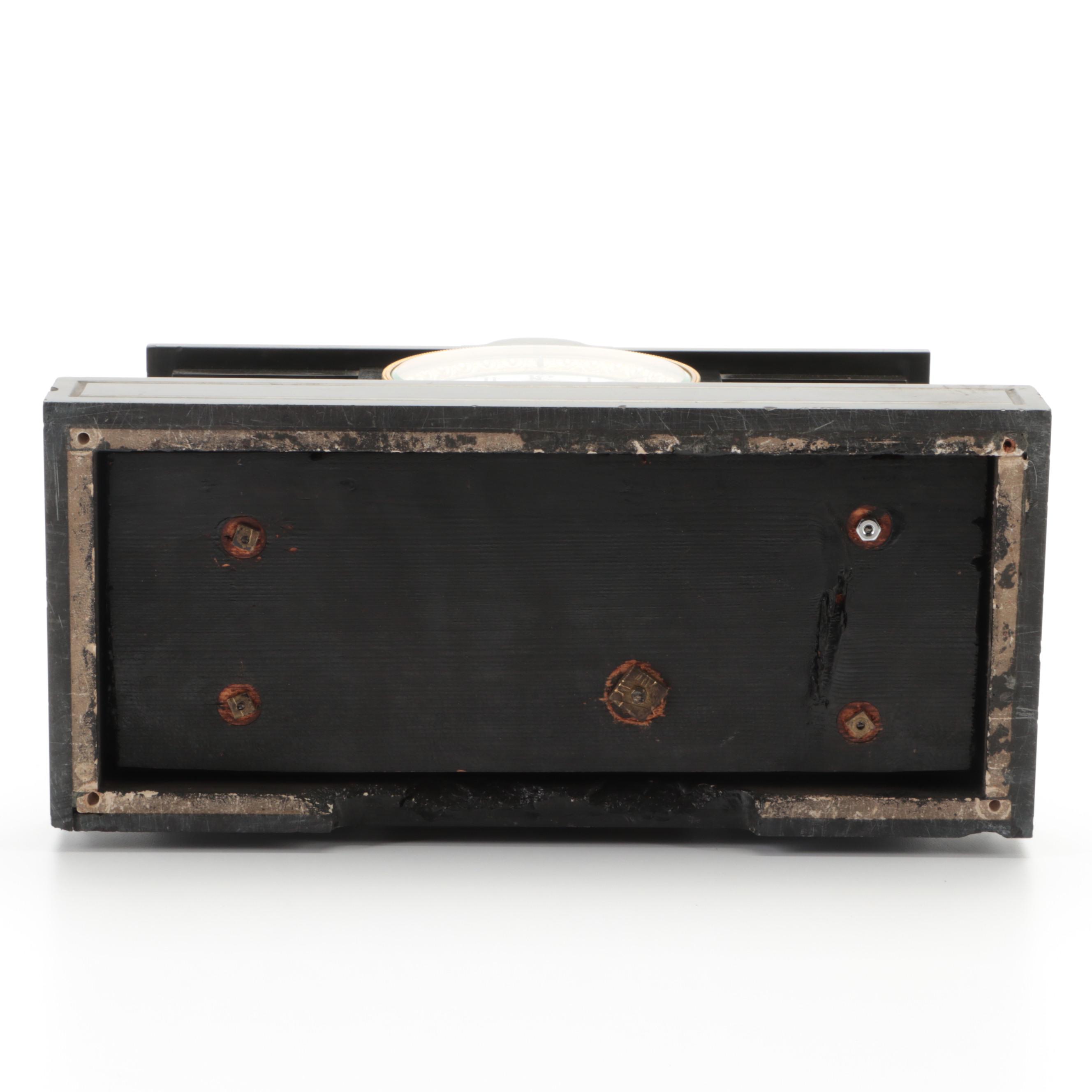 H. N. Lockwood of Boston Neoclassical Style Adamantine Mantel Clock, Late 19th C