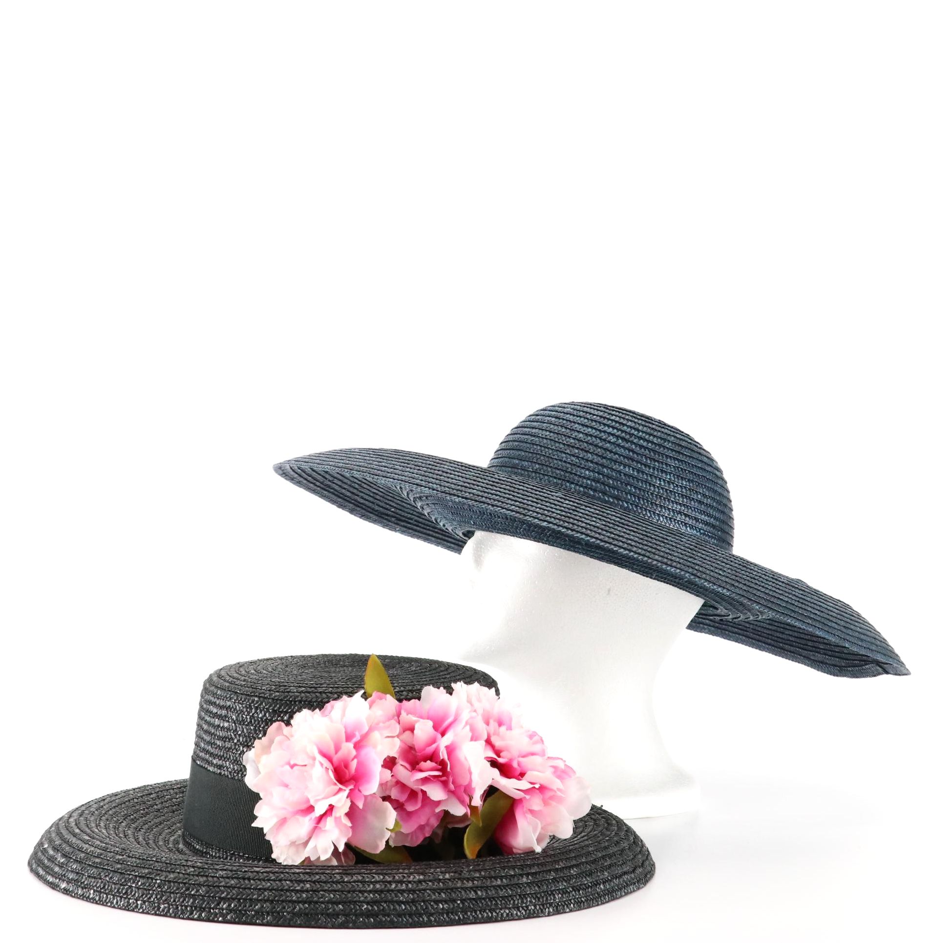 Madcaps and Nordstrom Woven Straw Hats with Hat Box