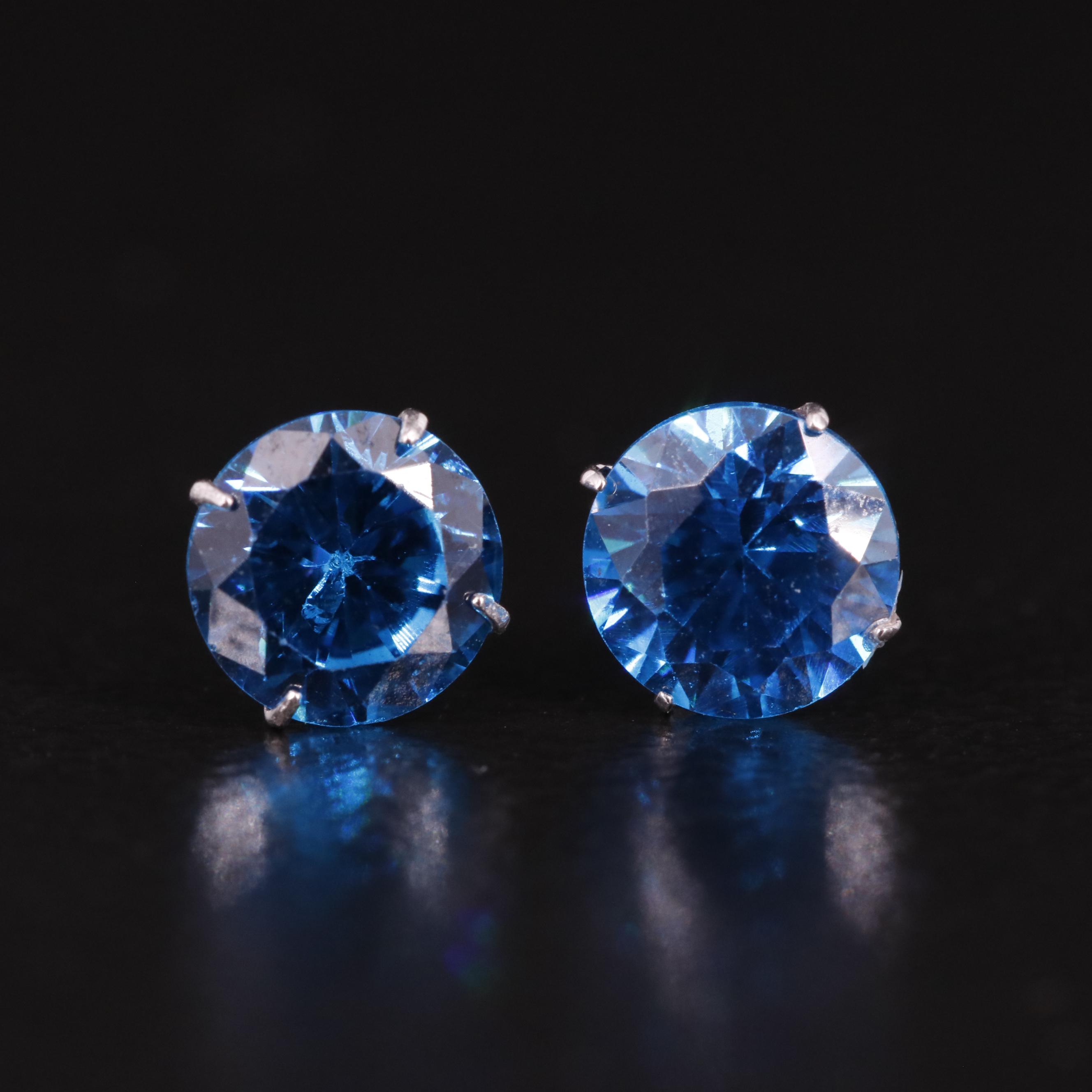 14K Cubic Zirconia Stud Earrings
