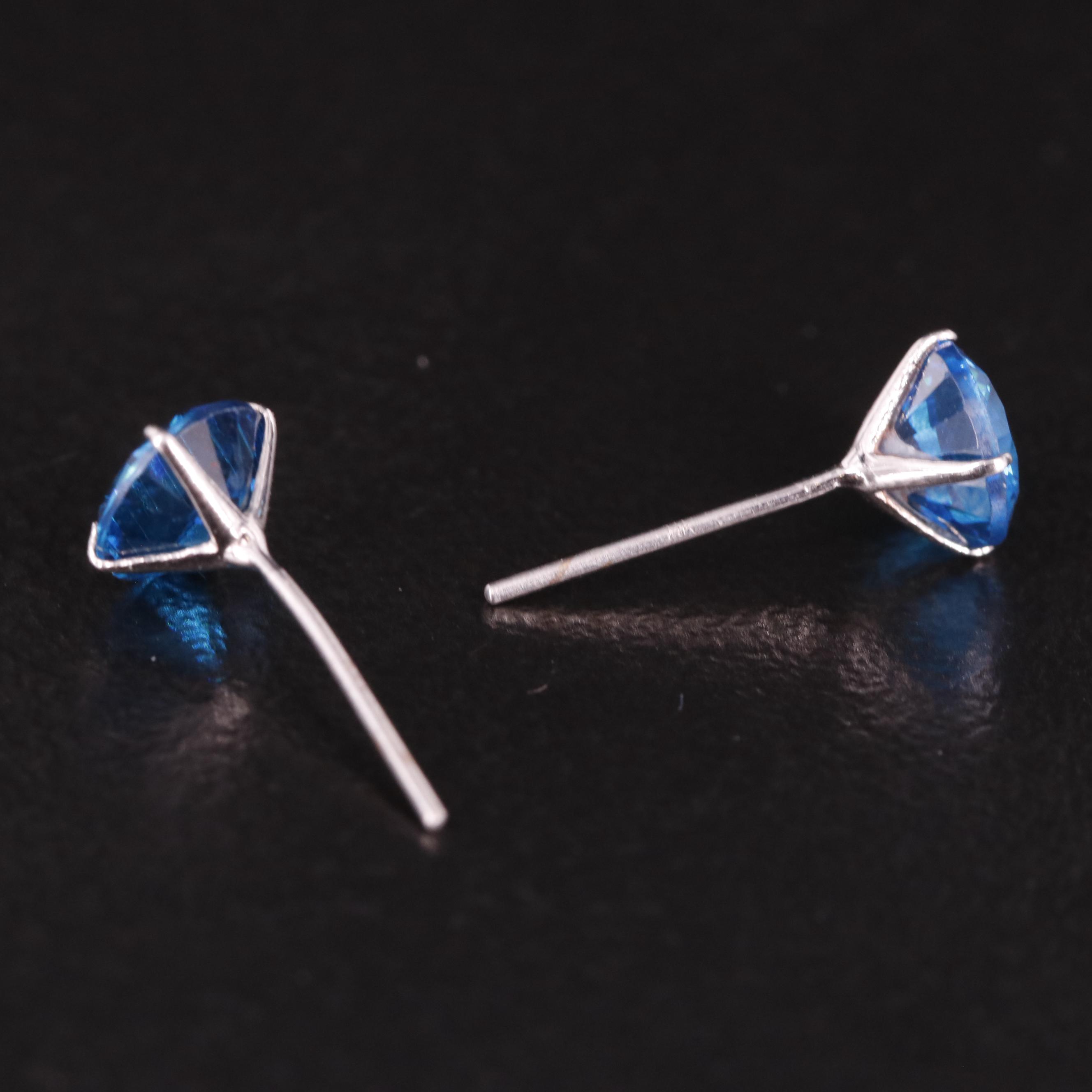 14K Cubic Zirconia Stud Earrings