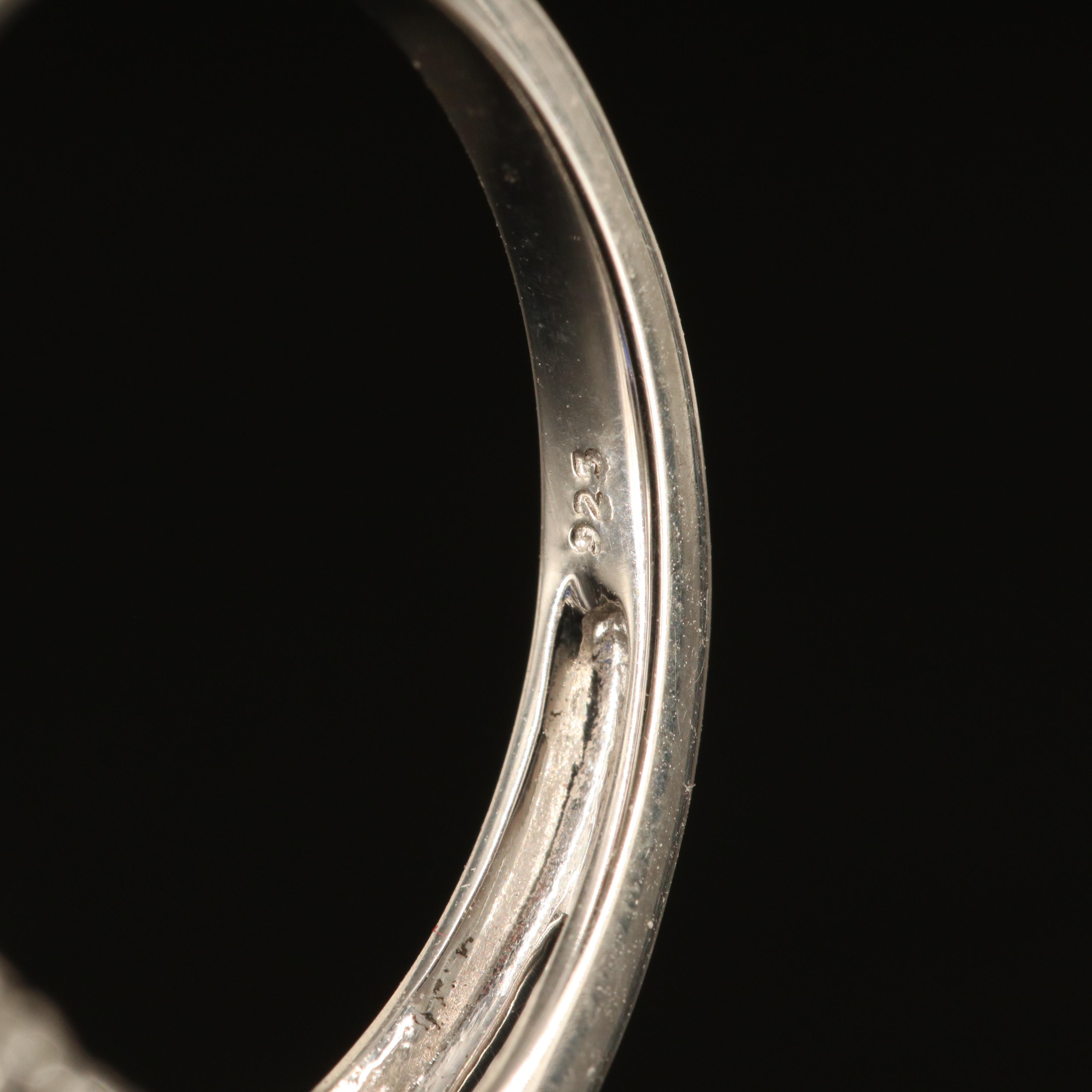 Sterling Sapphire and White Sapphire Ring