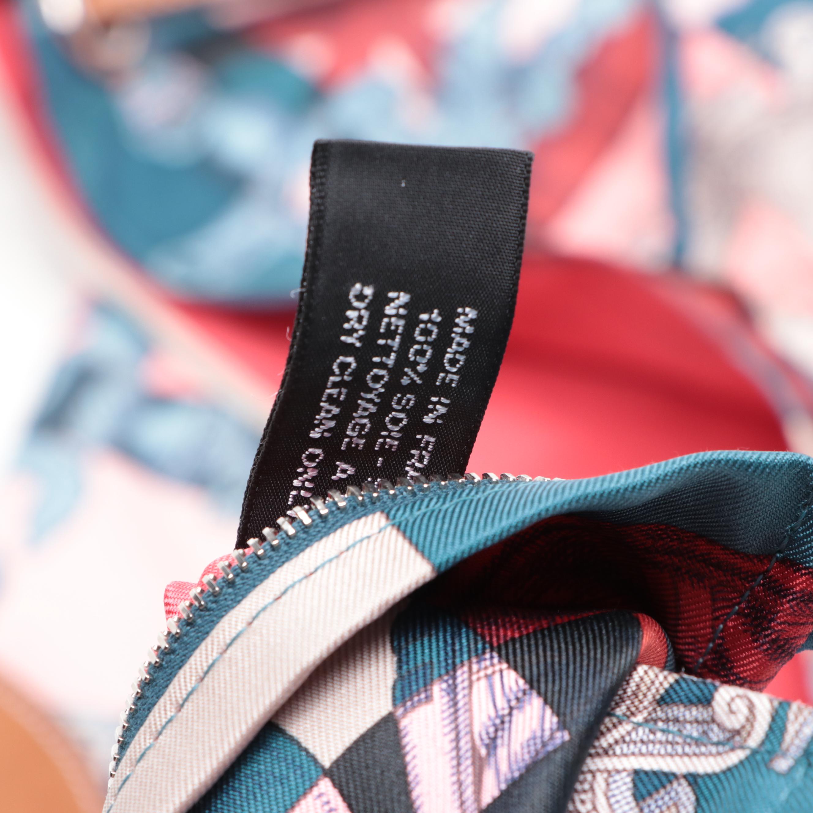 Hermès Silky City Bag in "Della Cavaleria" Silk and Chamonix Leather