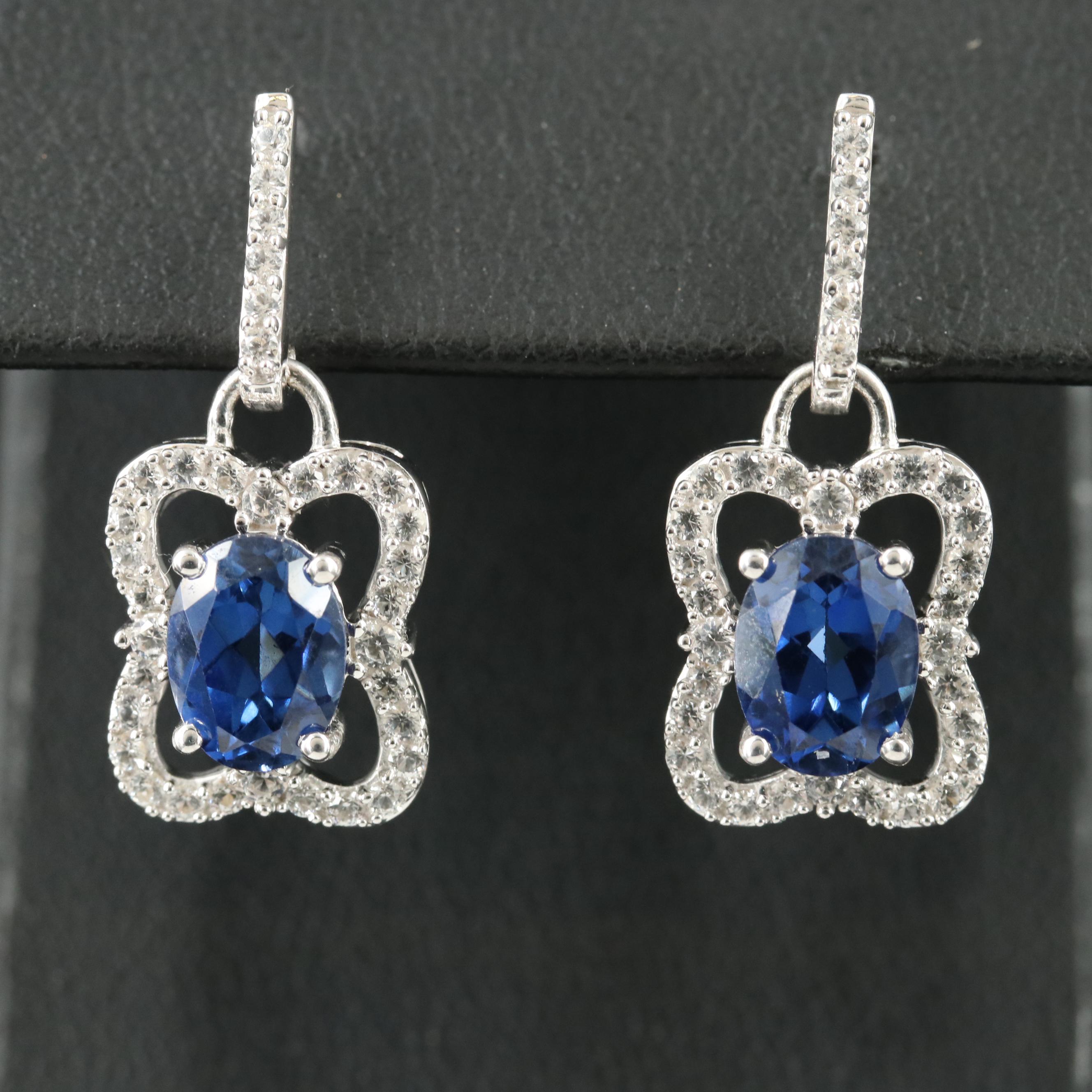 Sterling Sapphire Earrings