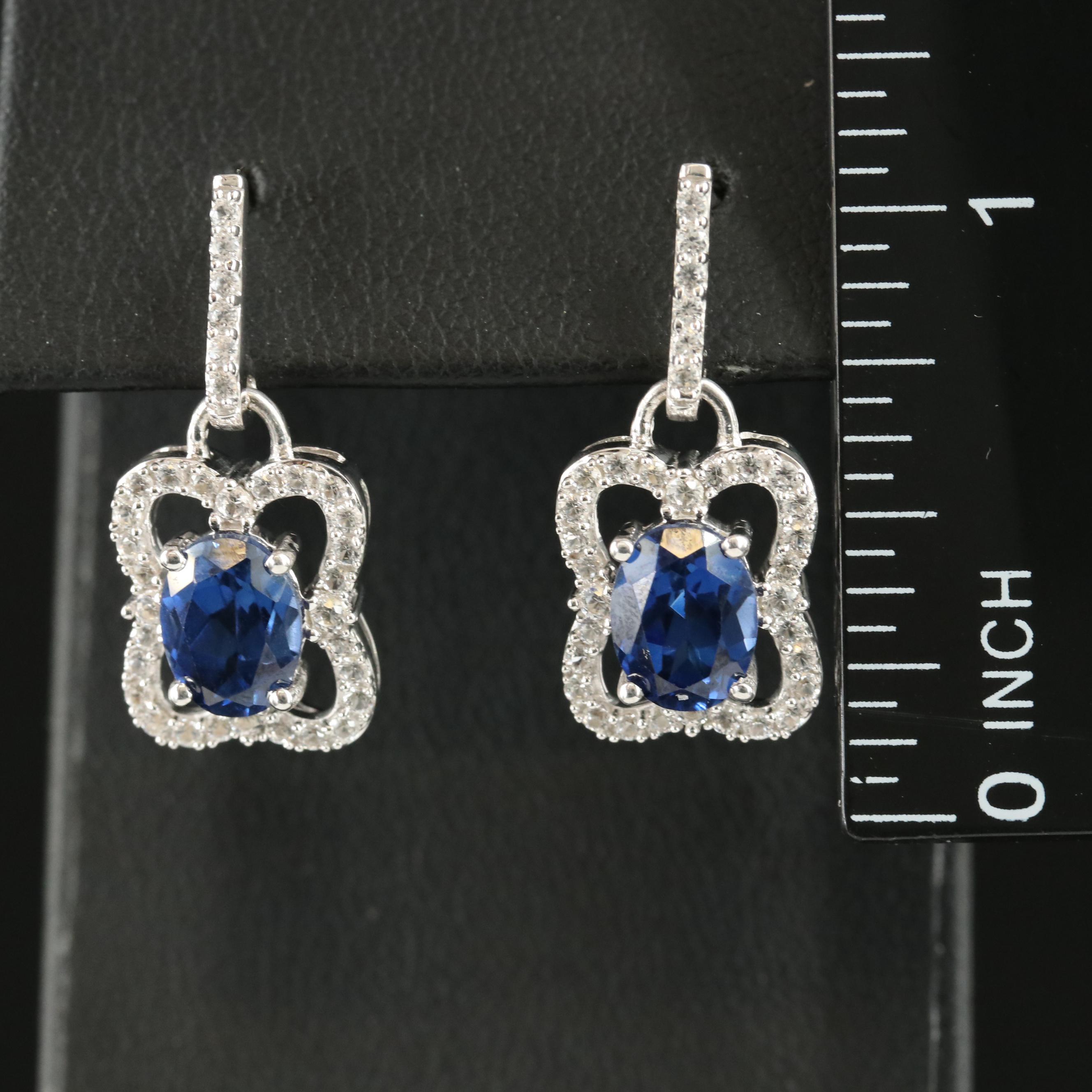 Sterling Sapphire Earrings