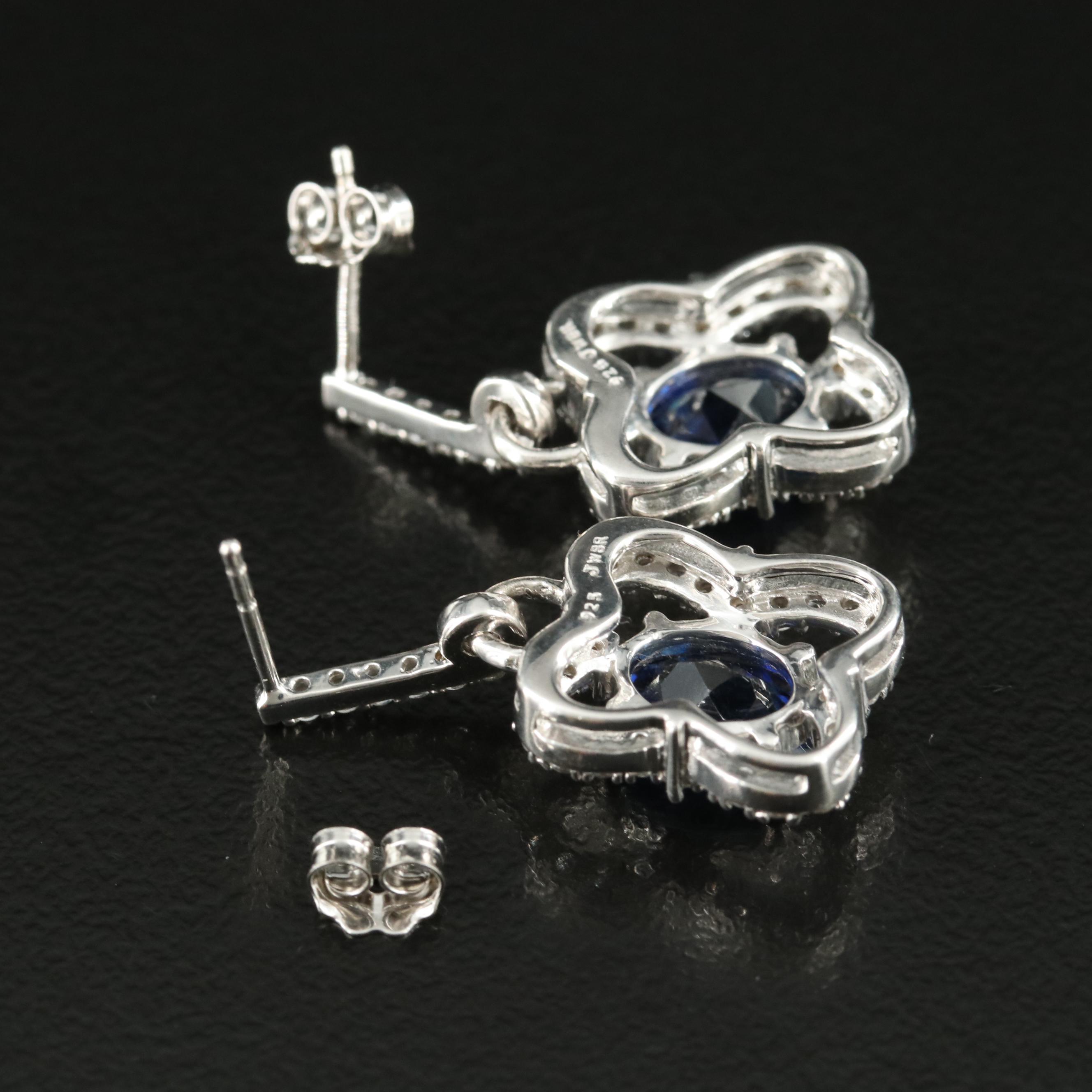 Sterling Sapphire Earrings