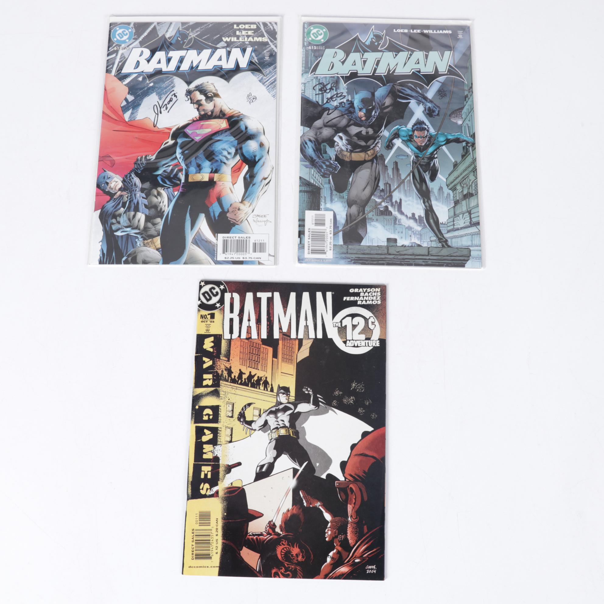 Jeph Loeb Signed and Other DC Comics Superman, Batman, Hawkman Comic Books