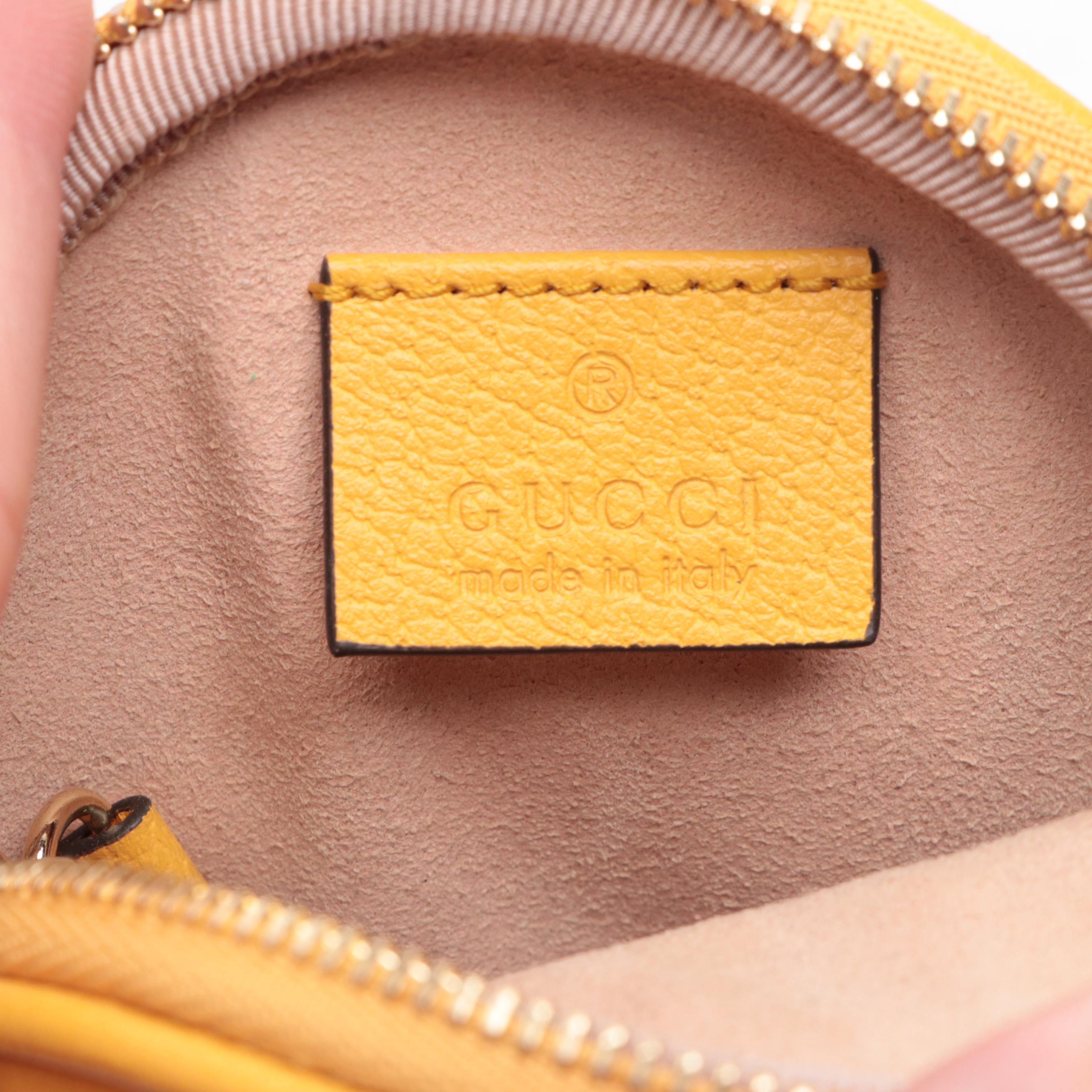 Gucci Ophidia Round Coin Purse in Flora GG Coated Canvas