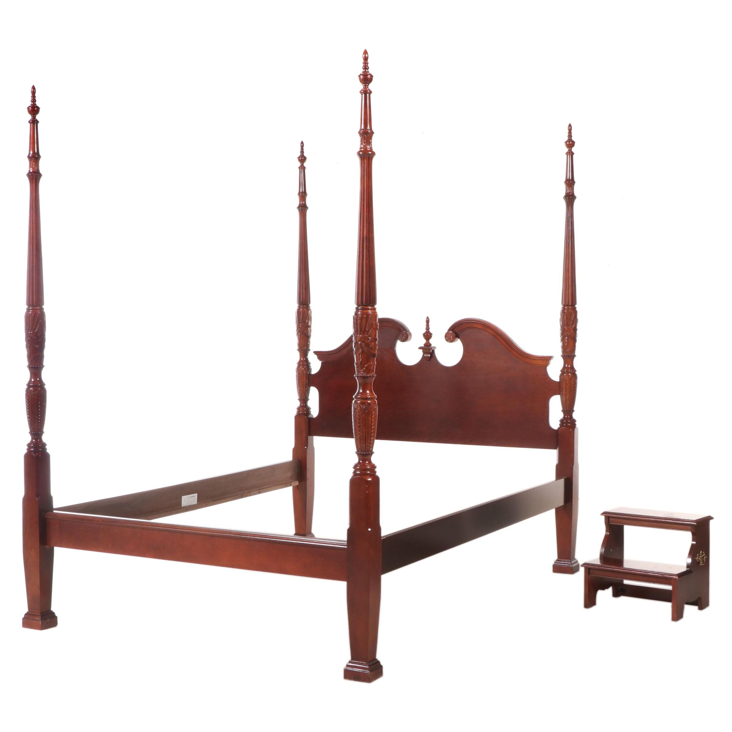 Universal Furniture Federal Style Cherrywood-Stained Queen Size Four-Post Bed