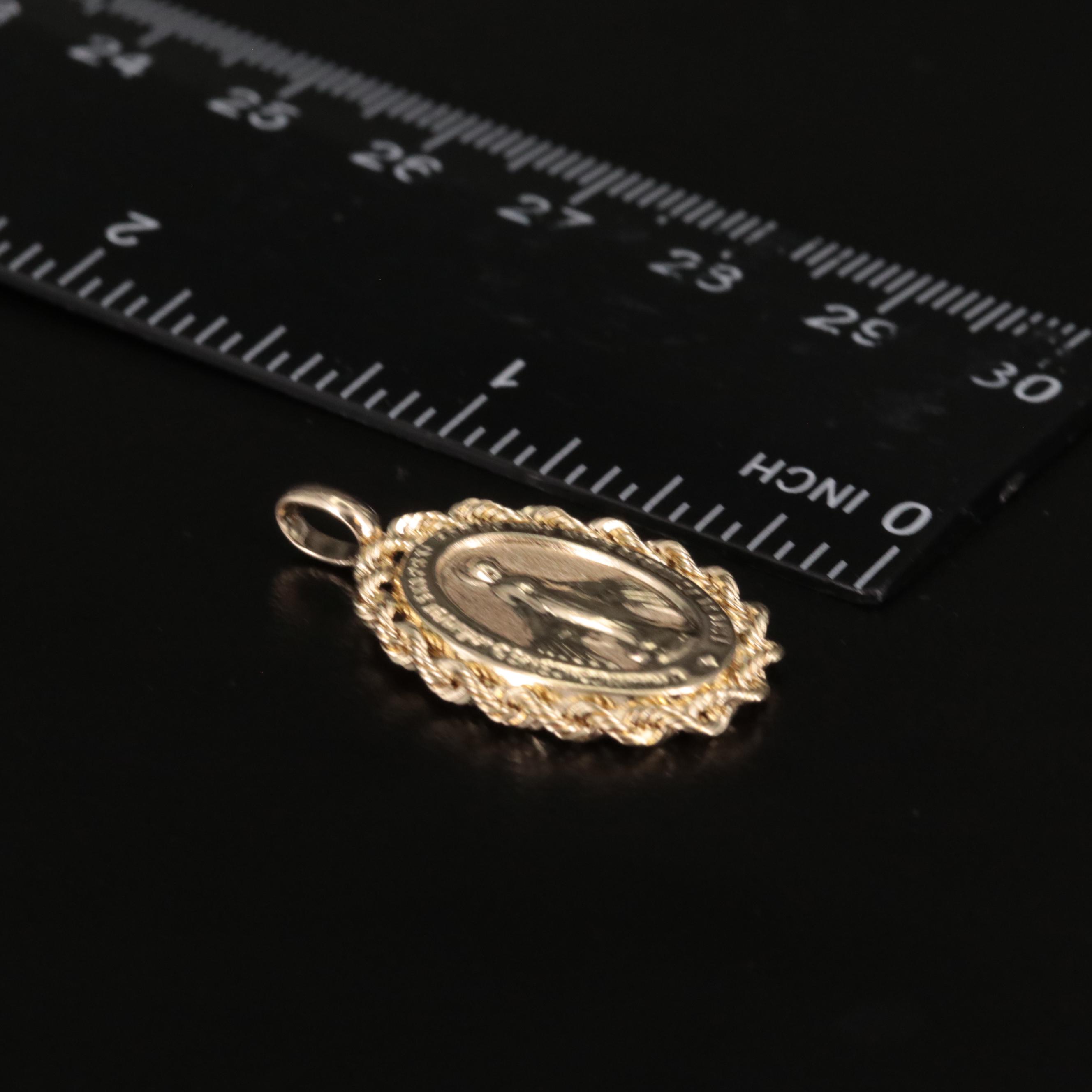 10K Mother Mary Pendant