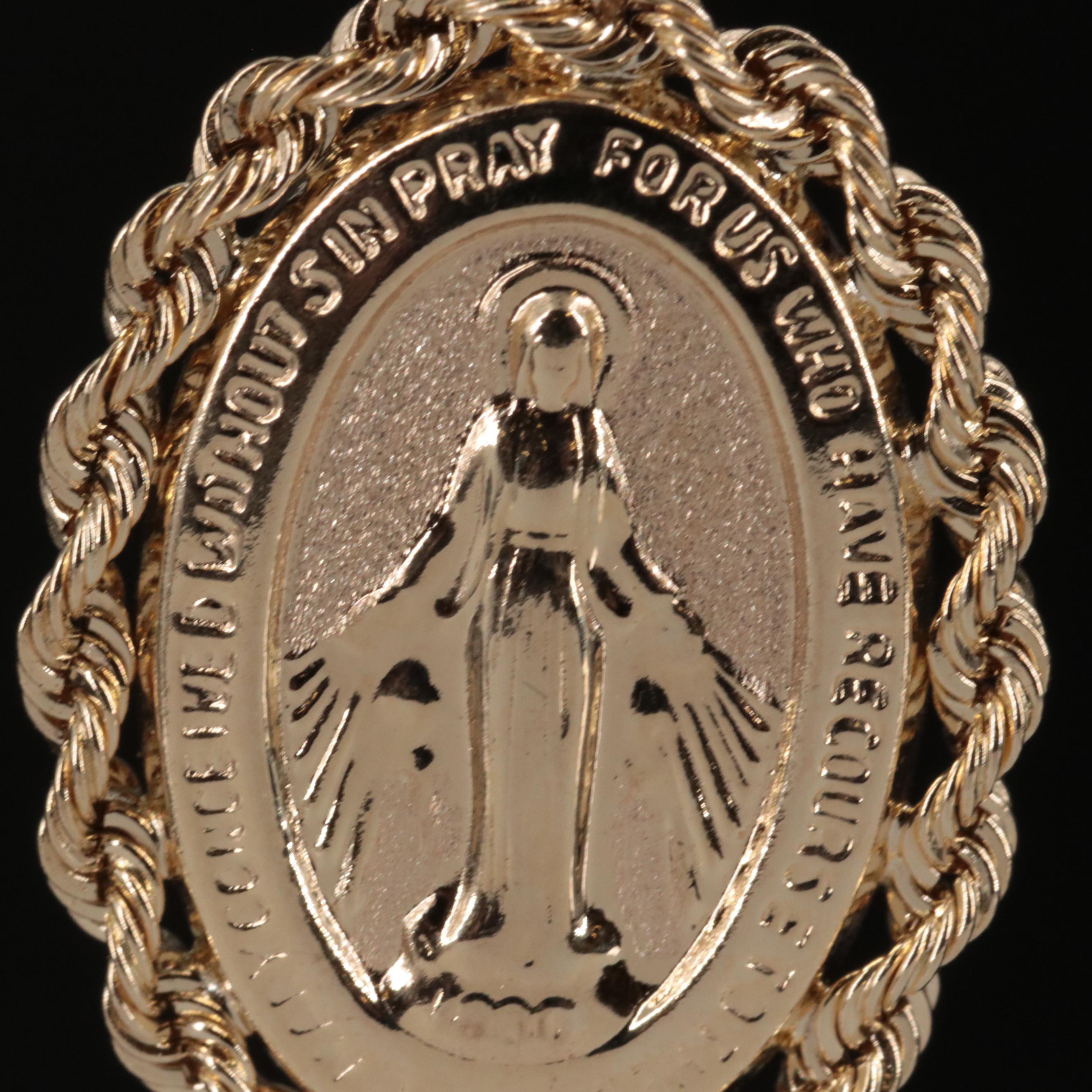 10K Mother Mary Pendant