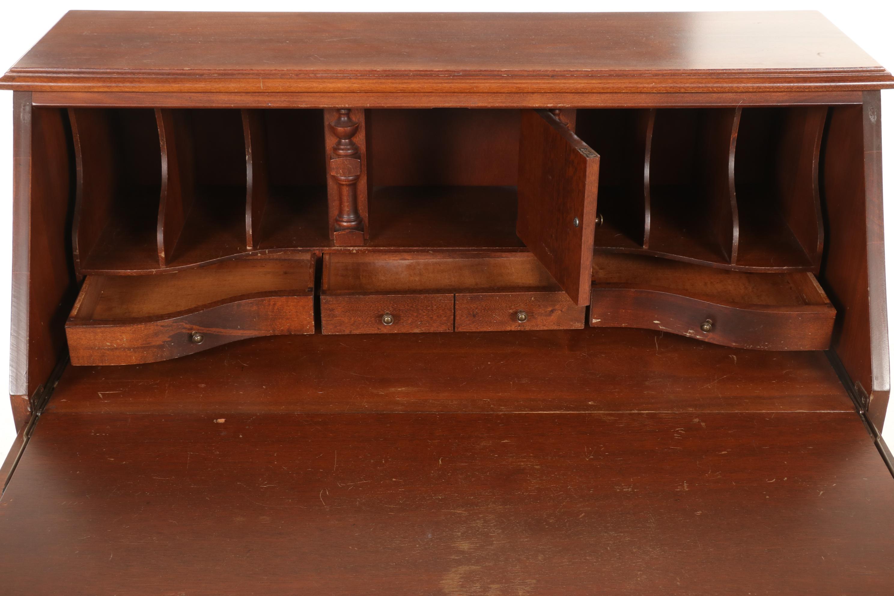 Chippendale Style Mahogany Slant-Front Desk