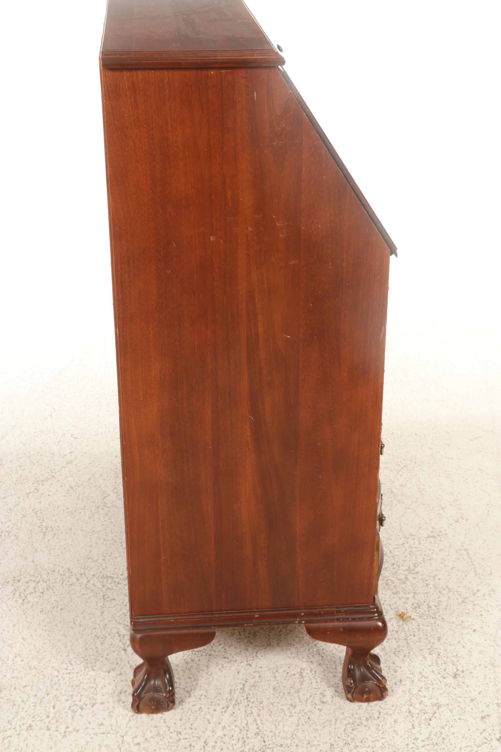 Chippendale Style Mahogany Slant-Front Desk