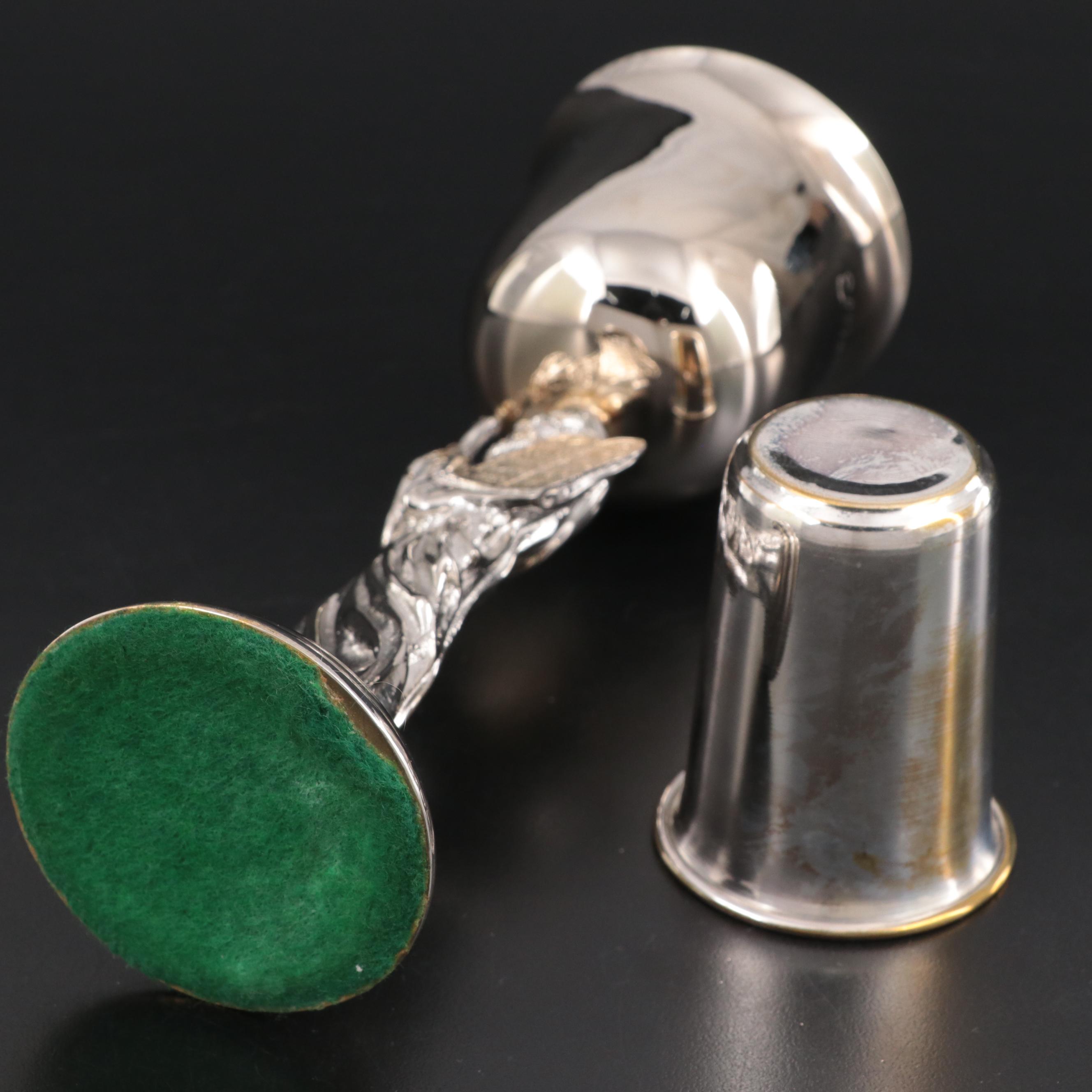 Moses Stemmed Kiddush Cup with Christmas Bell Collection