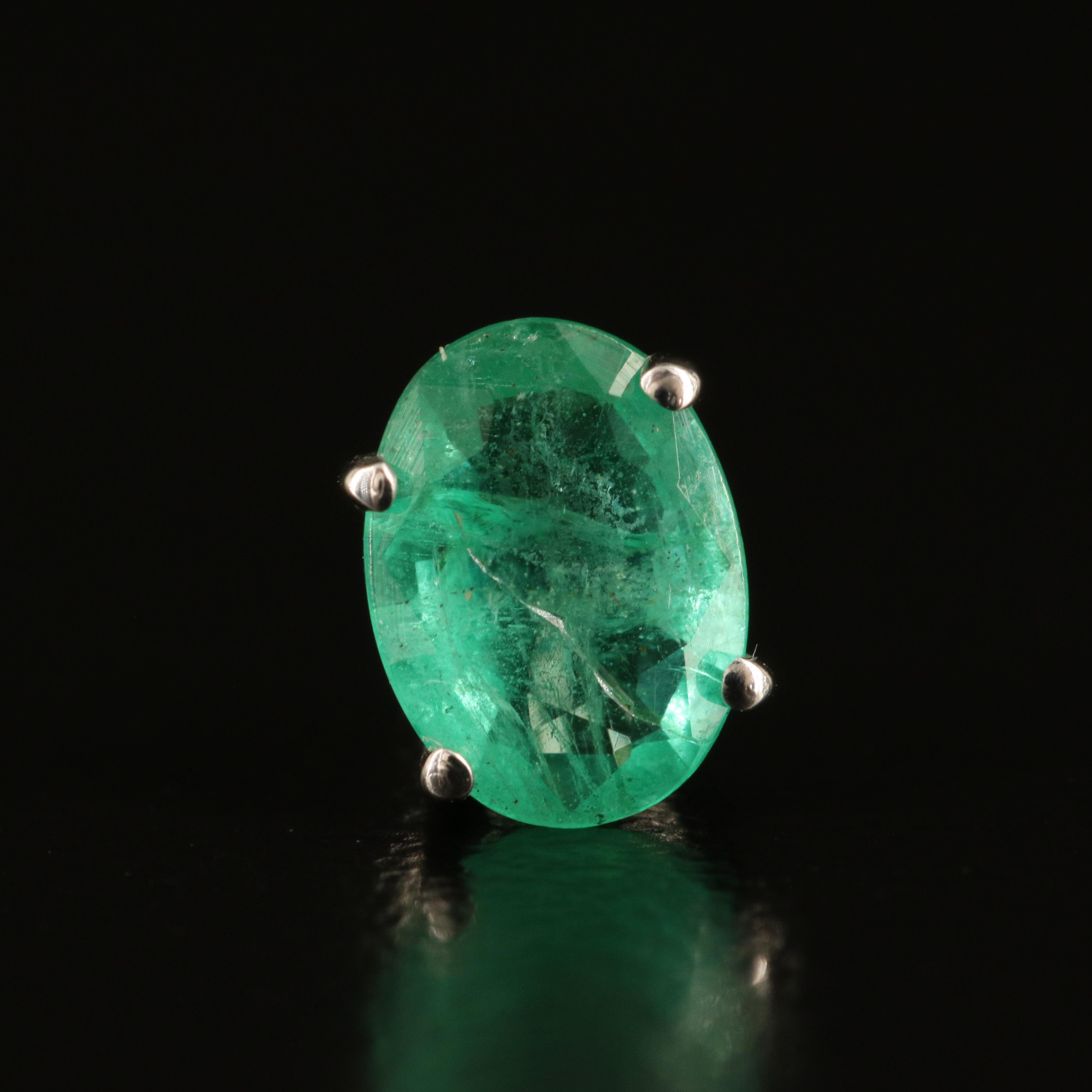 14K Emerald Stud Earrings