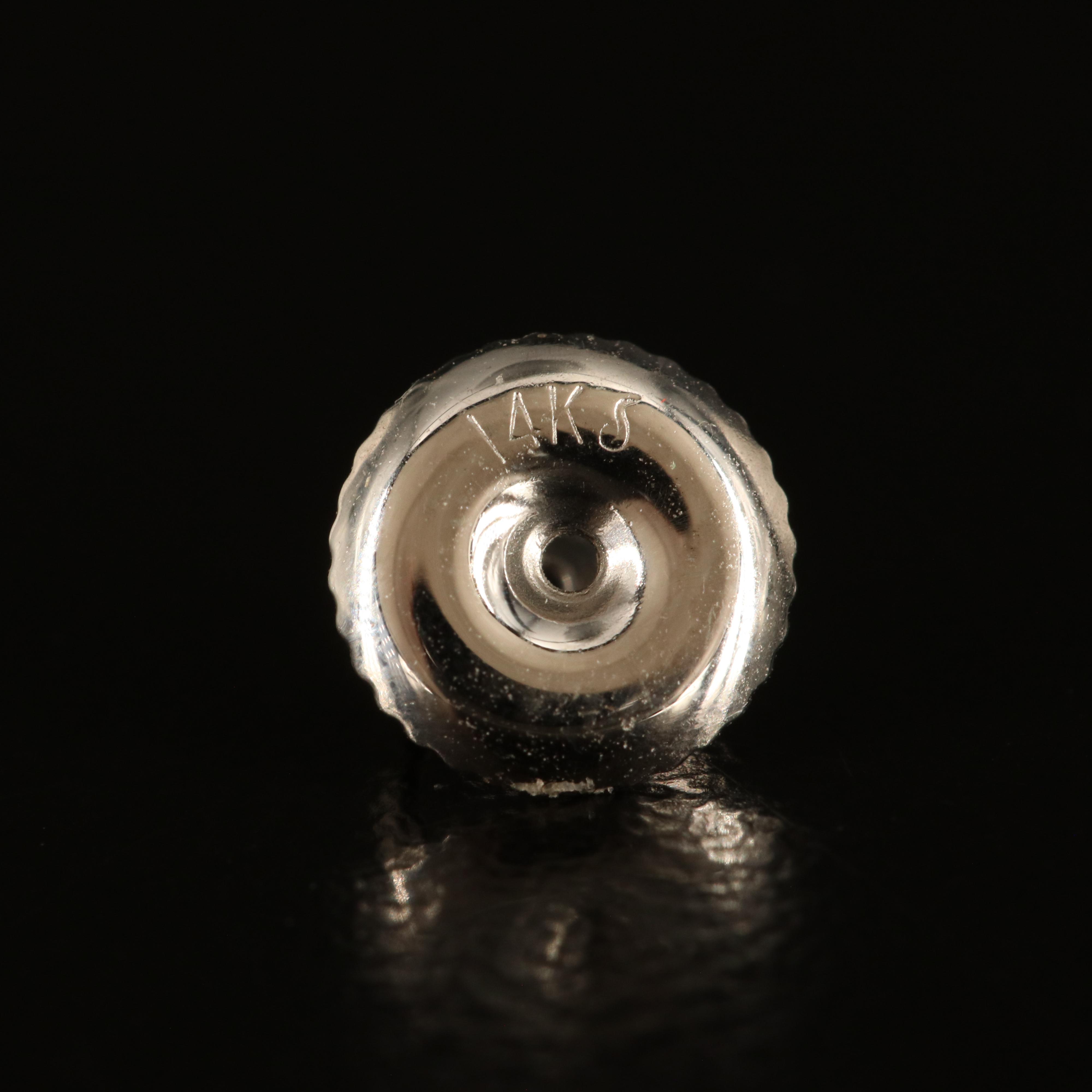 14K Emerald Stud Earrings