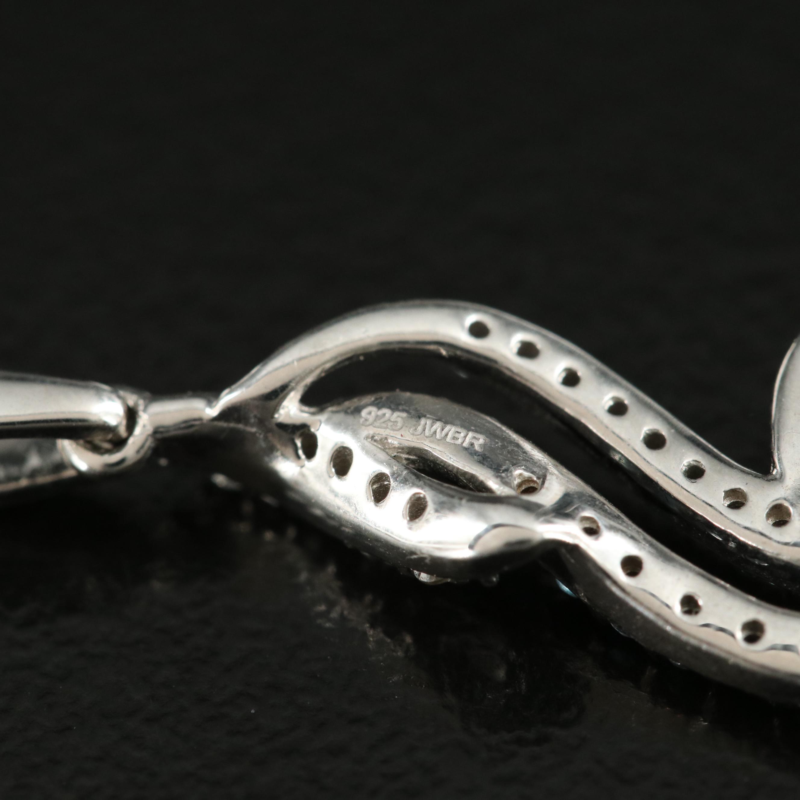 Sterling Topaz and Sapphire Earrings