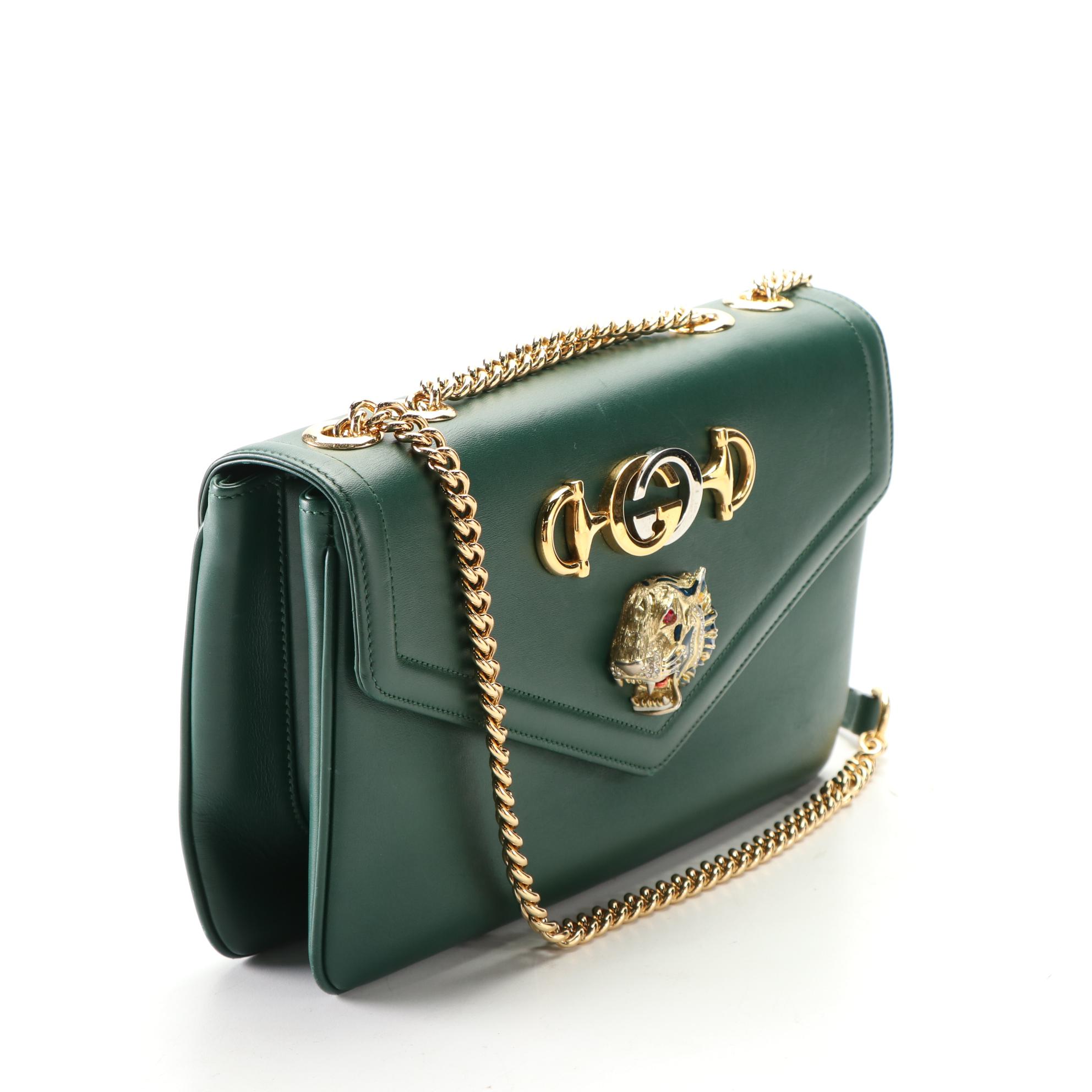 Gucci Rajah Flap Crossbody Bag Medium in Calfskin Leather