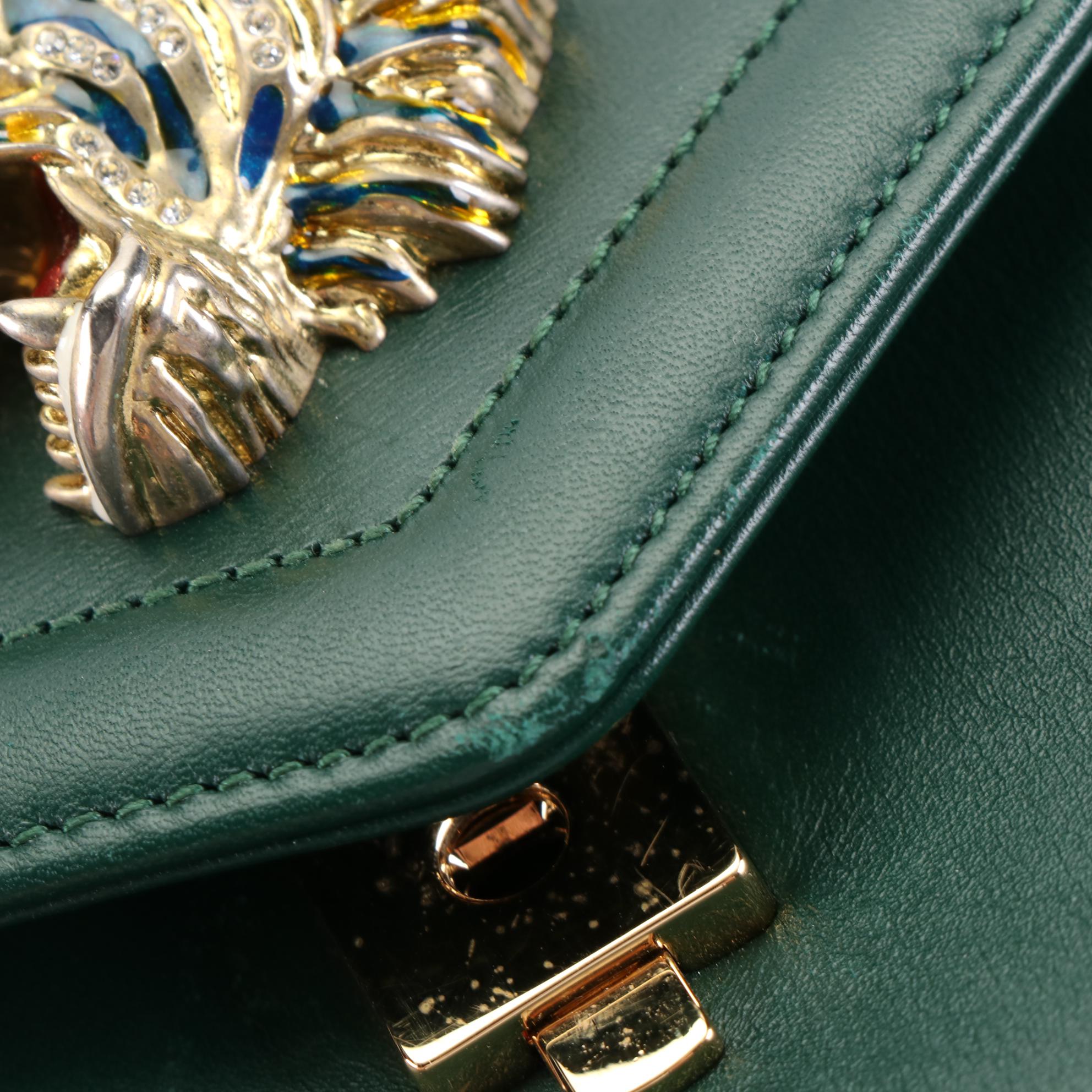 Gucci Rajah Flap Crossbody Bag Medium in Calfskin Leather