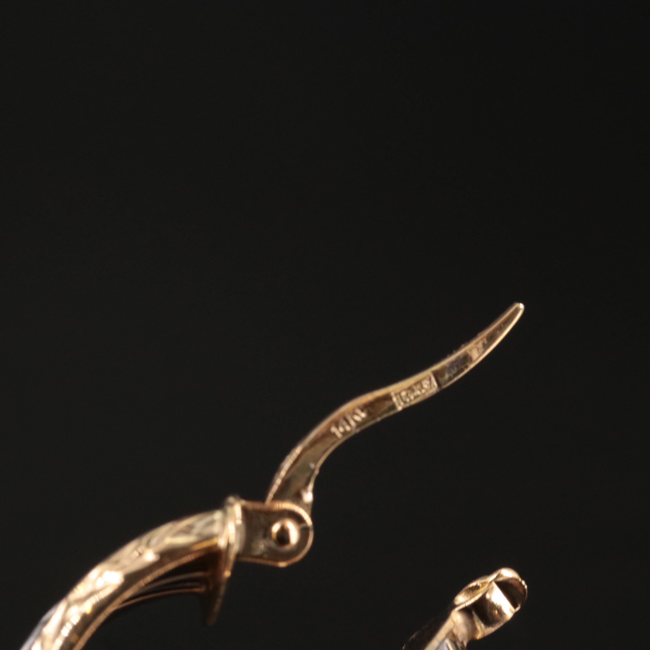 14K Triple Woven Hoop Earrings