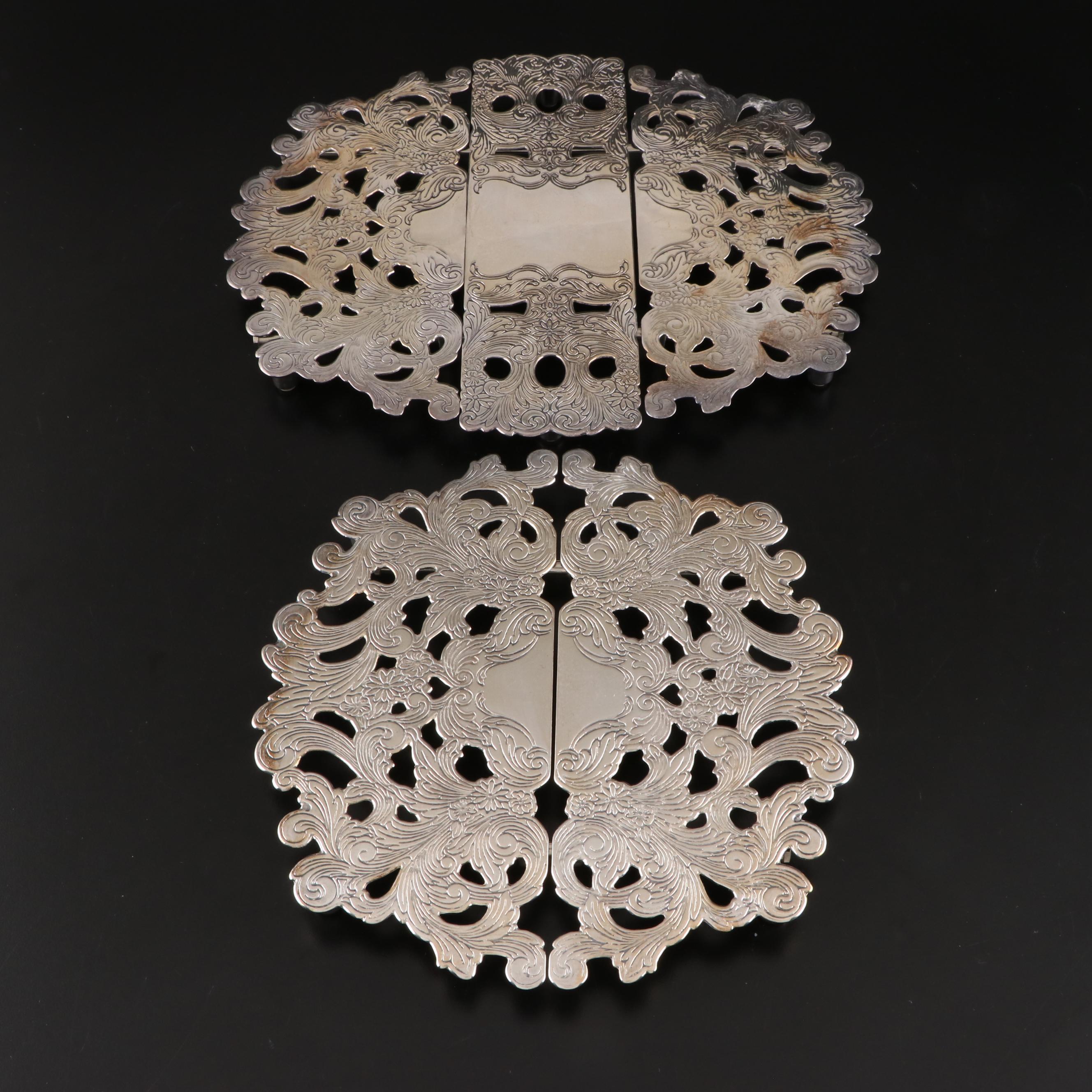 Adams Meat Dome Shaped Wall Sconce with Other Silver Plate Tableware