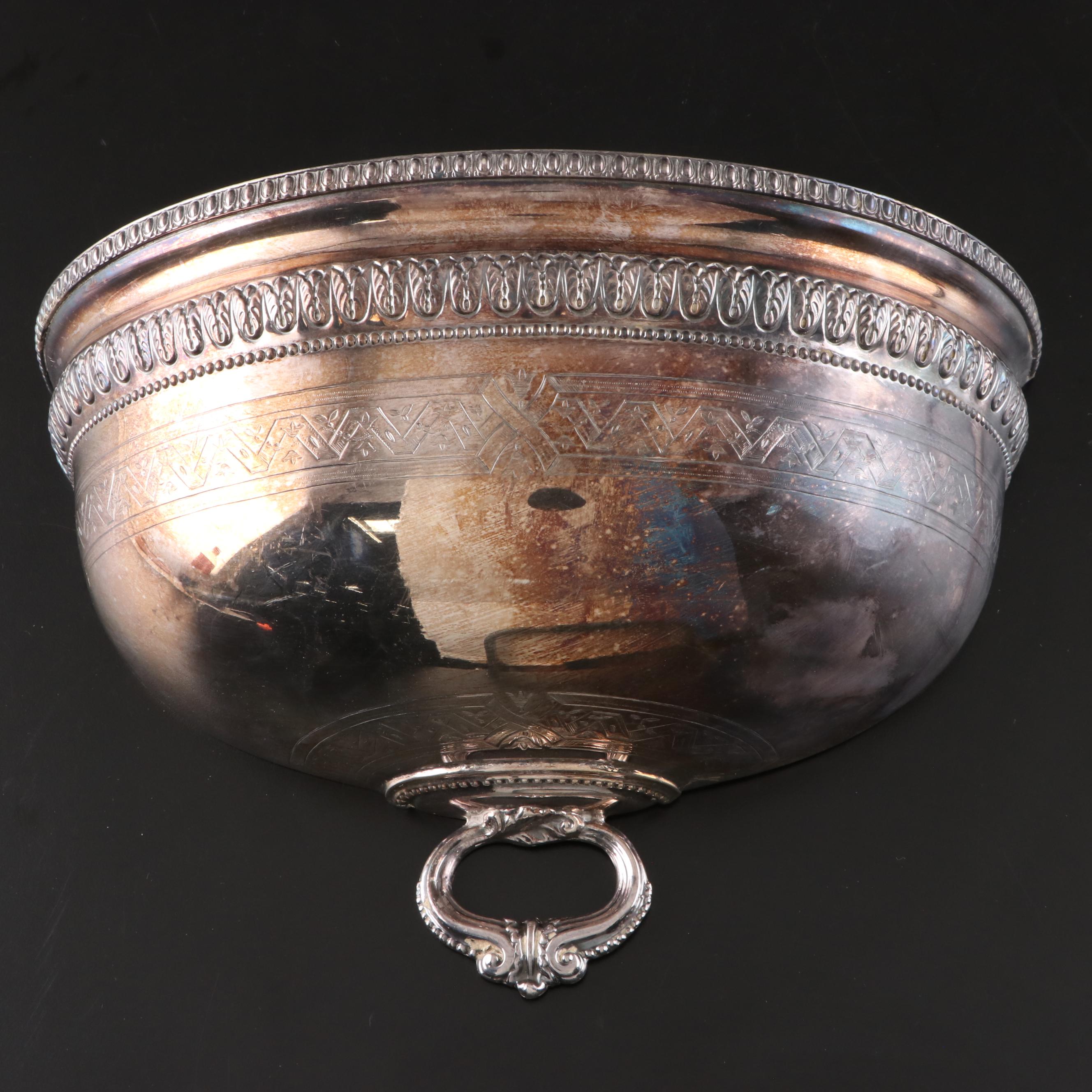 Adams Meat Dome Shaped Wall Sconce with Other Silver Plate Tableware