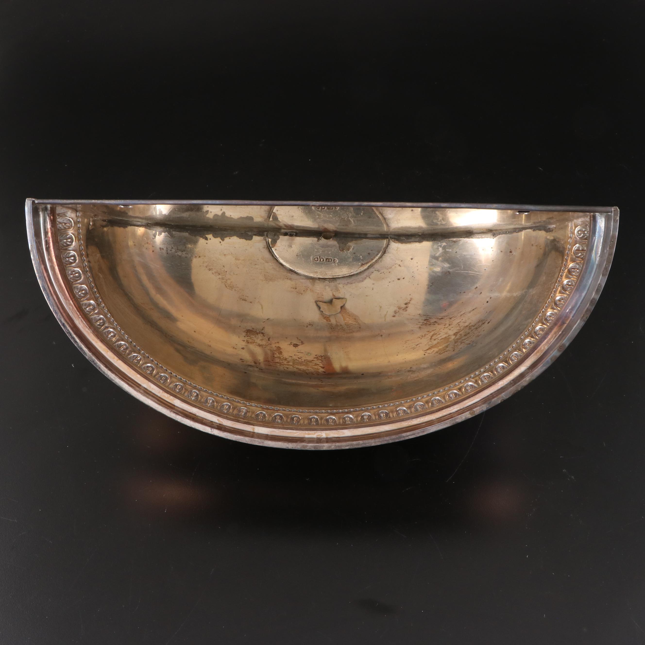 Adams Meat Dome Shaped Wall Sconce with Other Silver Plate Tableware