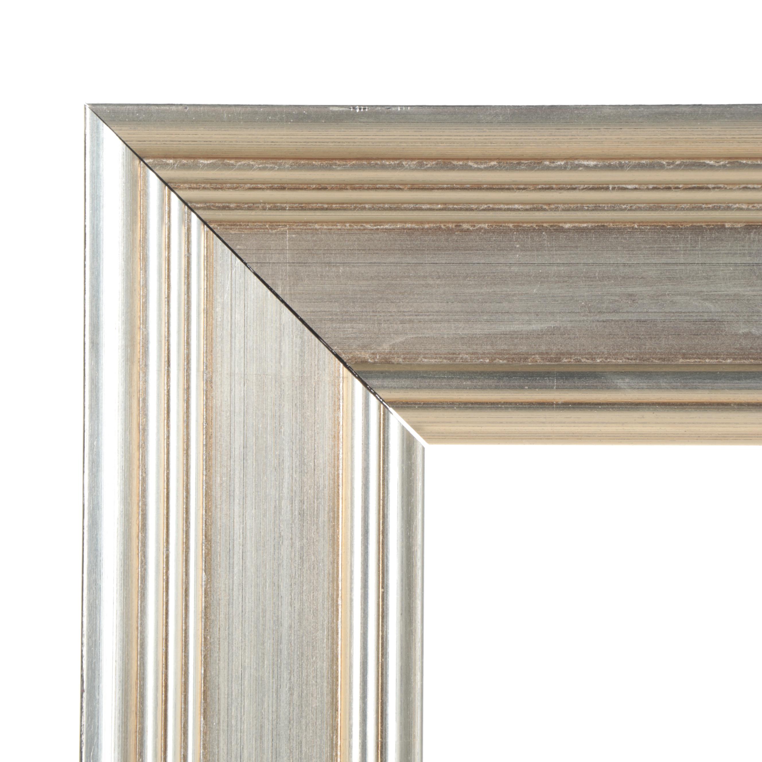 Contemporary Silver Tone Gilt Frame