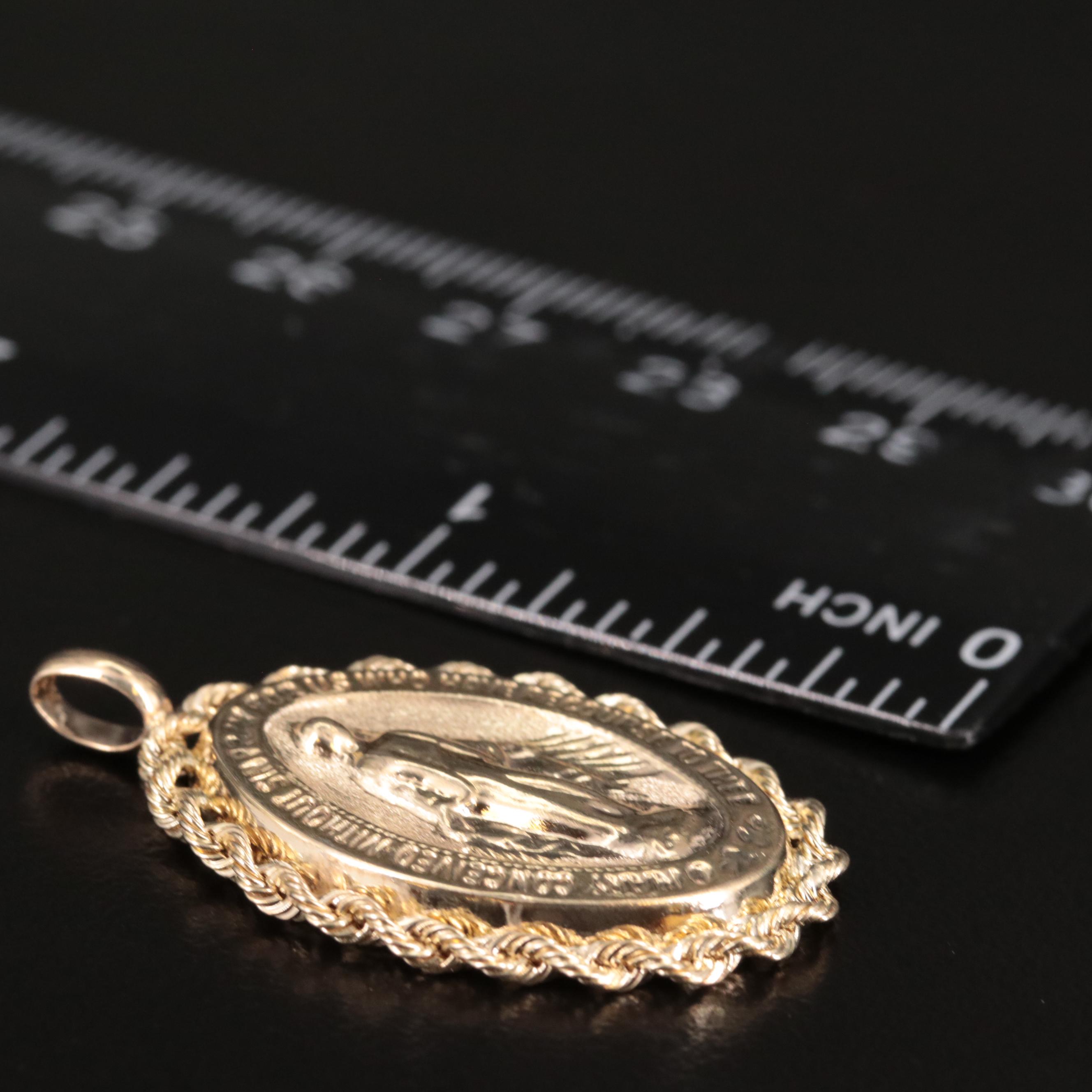 10K Mother Mary Pendant