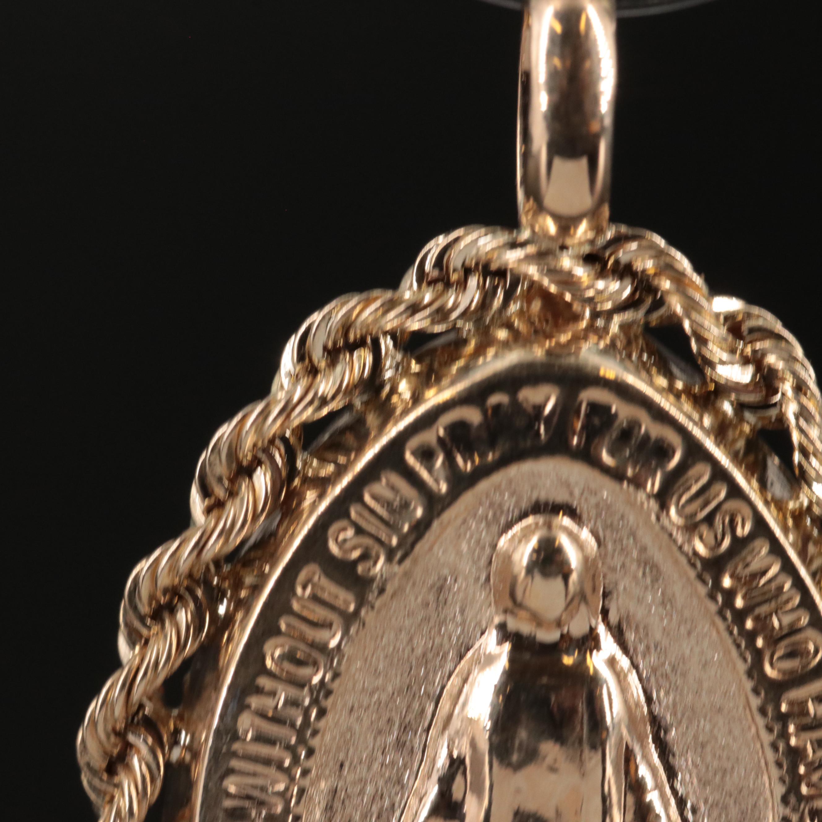 10K Mother Mary Pendant