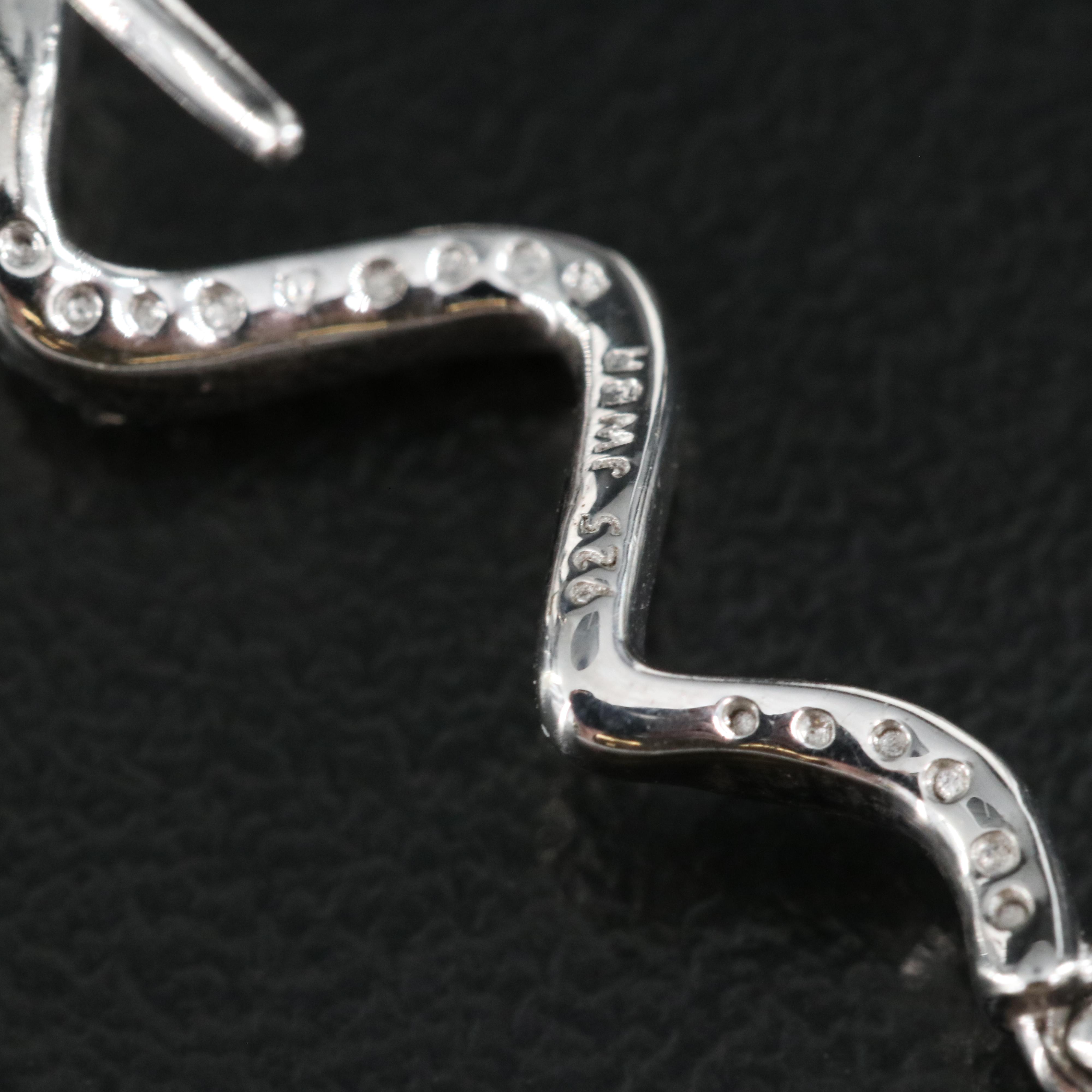 Sterling Amethyst and Sapphire Earrings