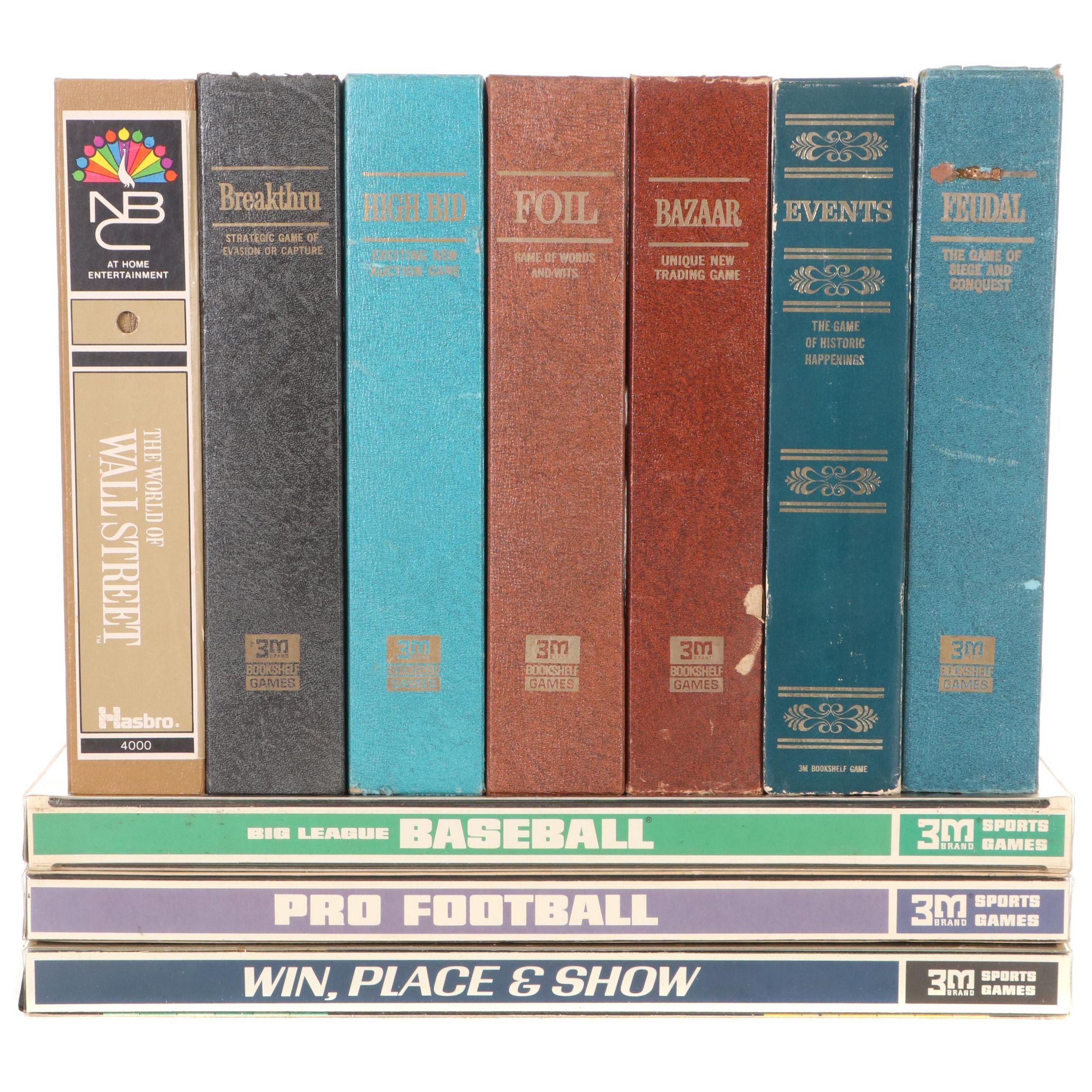 Big League Baseball and Football with High Bid and Other Bookshelf Games