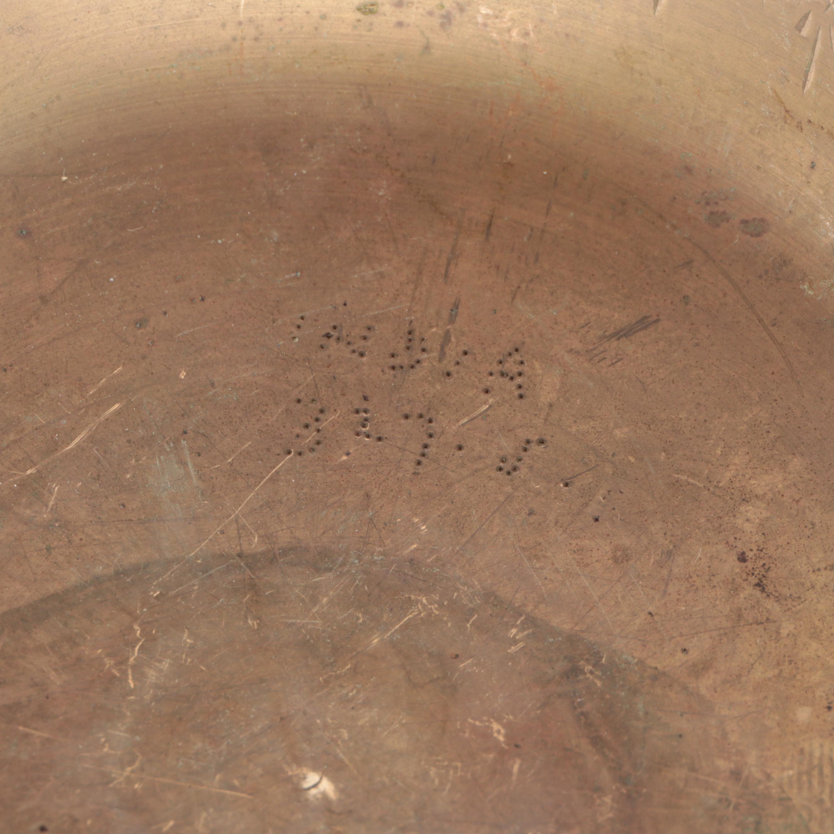 Chased Indian Brass Footed Lobed Bowl with Collection of Brass Décor