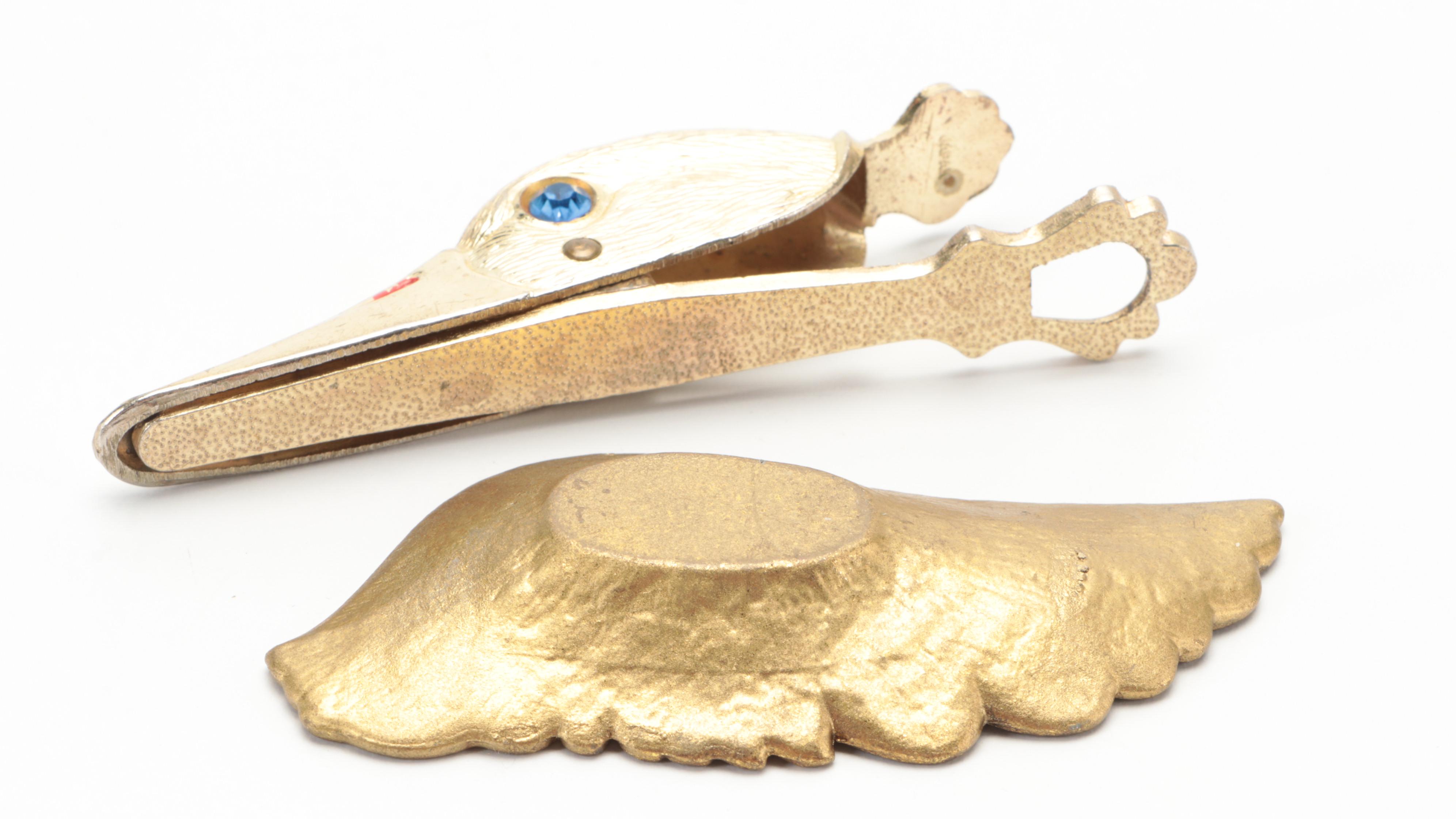 Chased Indian Brass Footed Lobed Bowl with Collection of Brass Décor