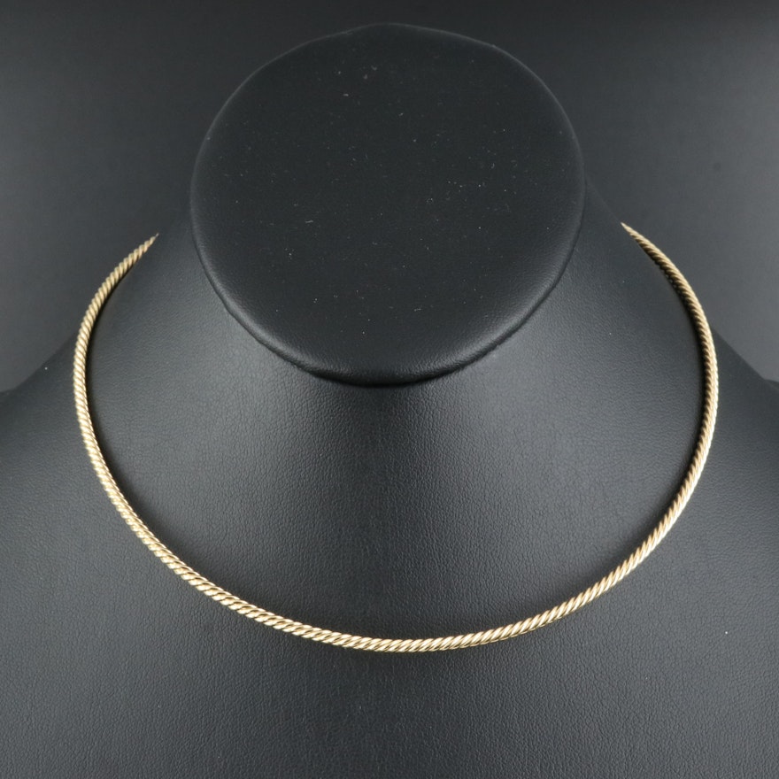David Yurman 18K Sculpted Cable Necklace