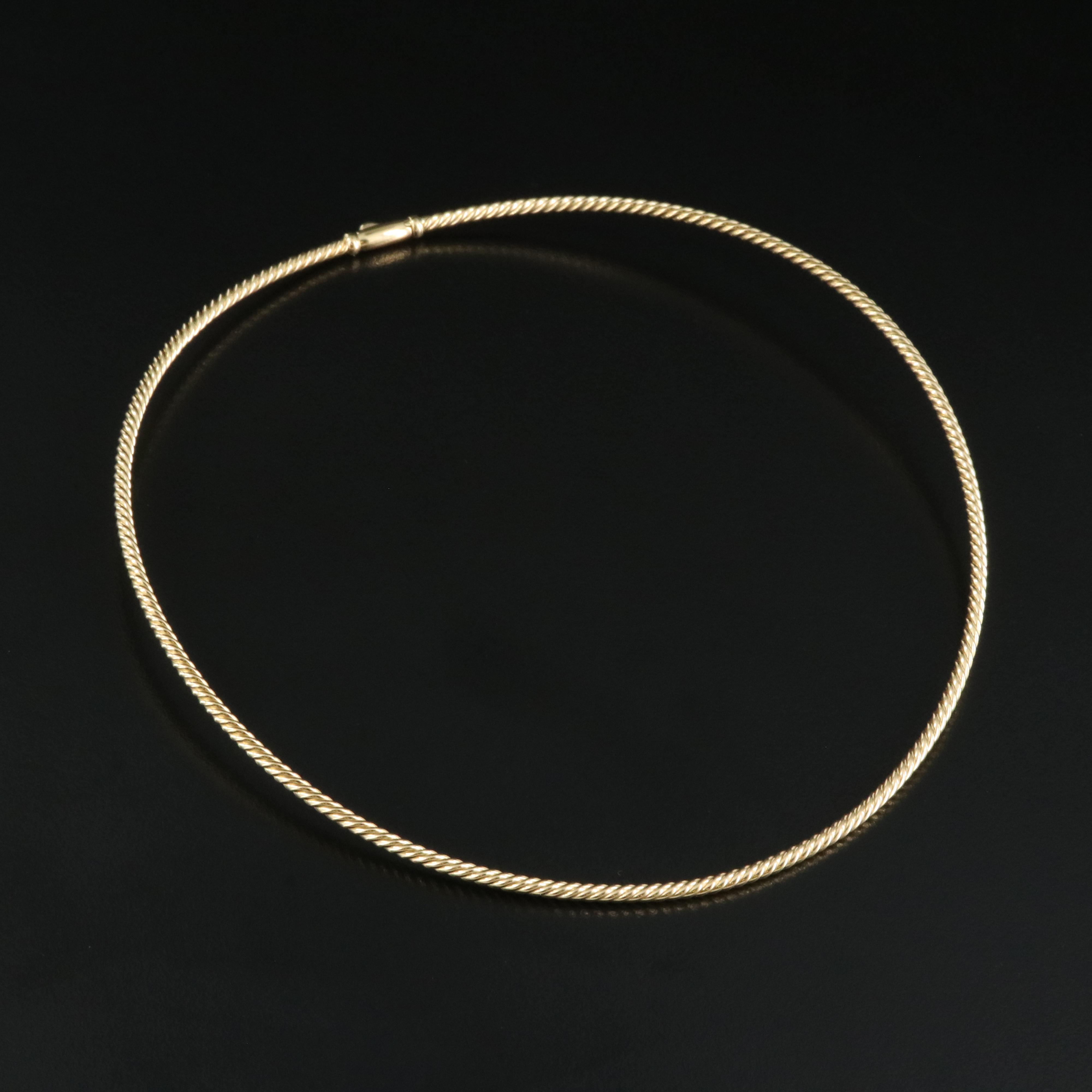 David Yurman 18K Sculpted Cable Necklace