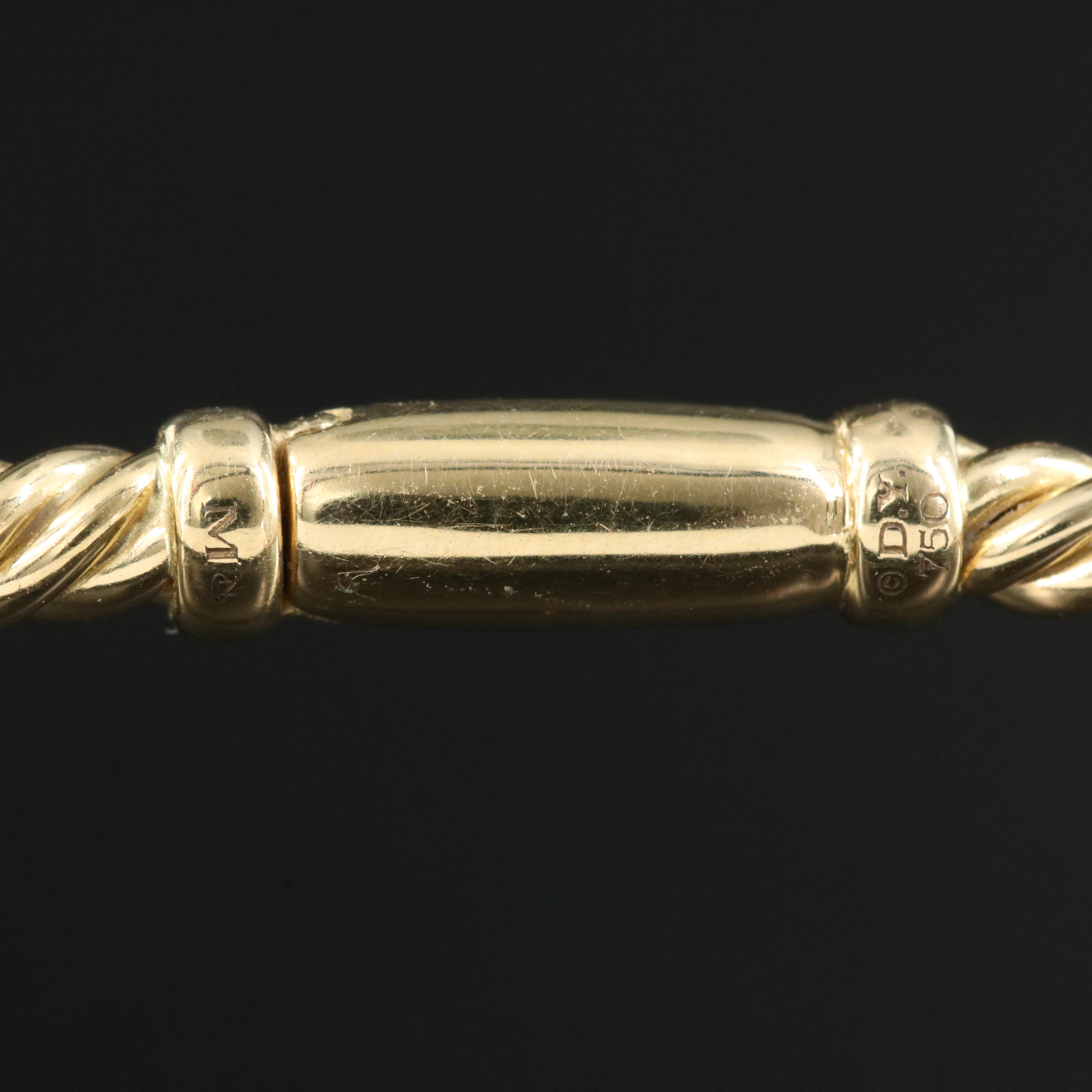 David Yurman 18K Sculpted Cable Necklace