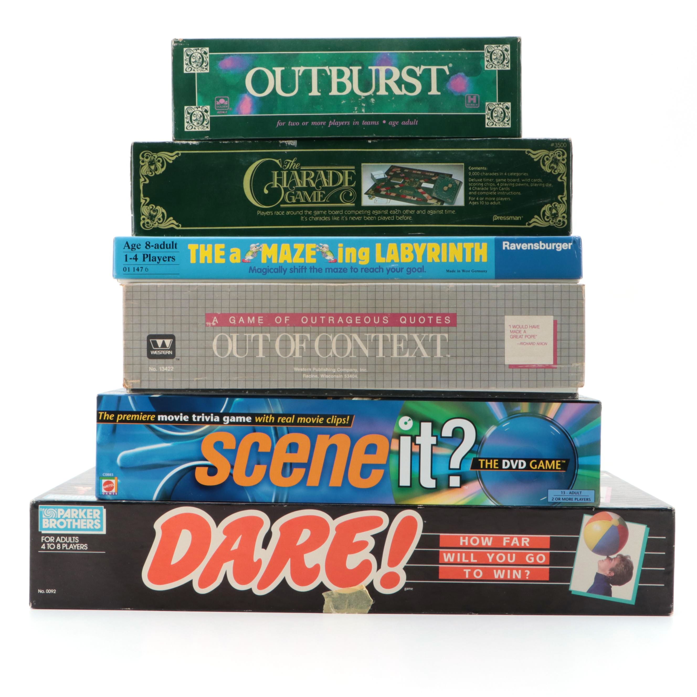 Scene it?, Dare!, Outburst, with Other Board Games, Late 20th–21st Century