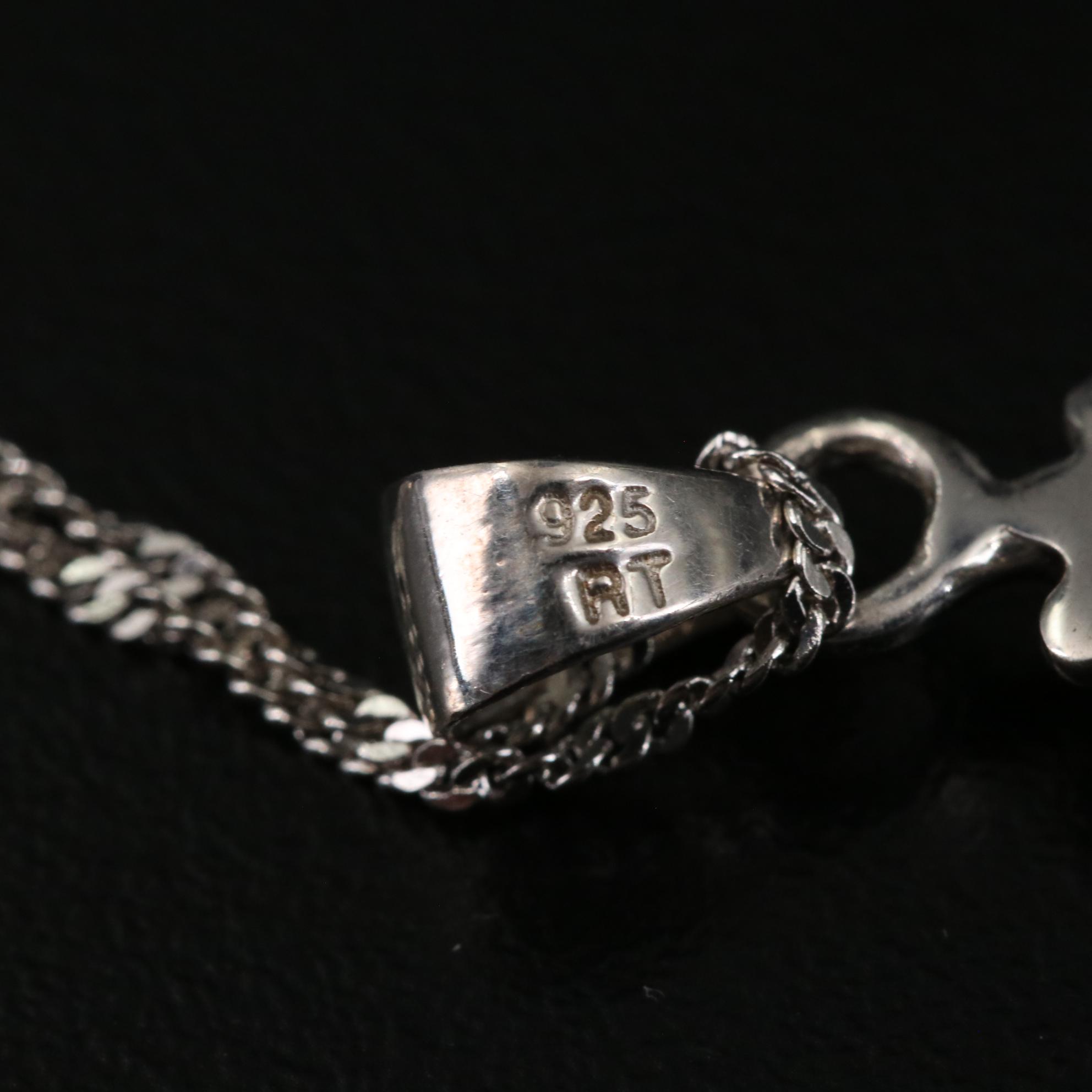 Sterling Citrine Dangle Pendant Necklace