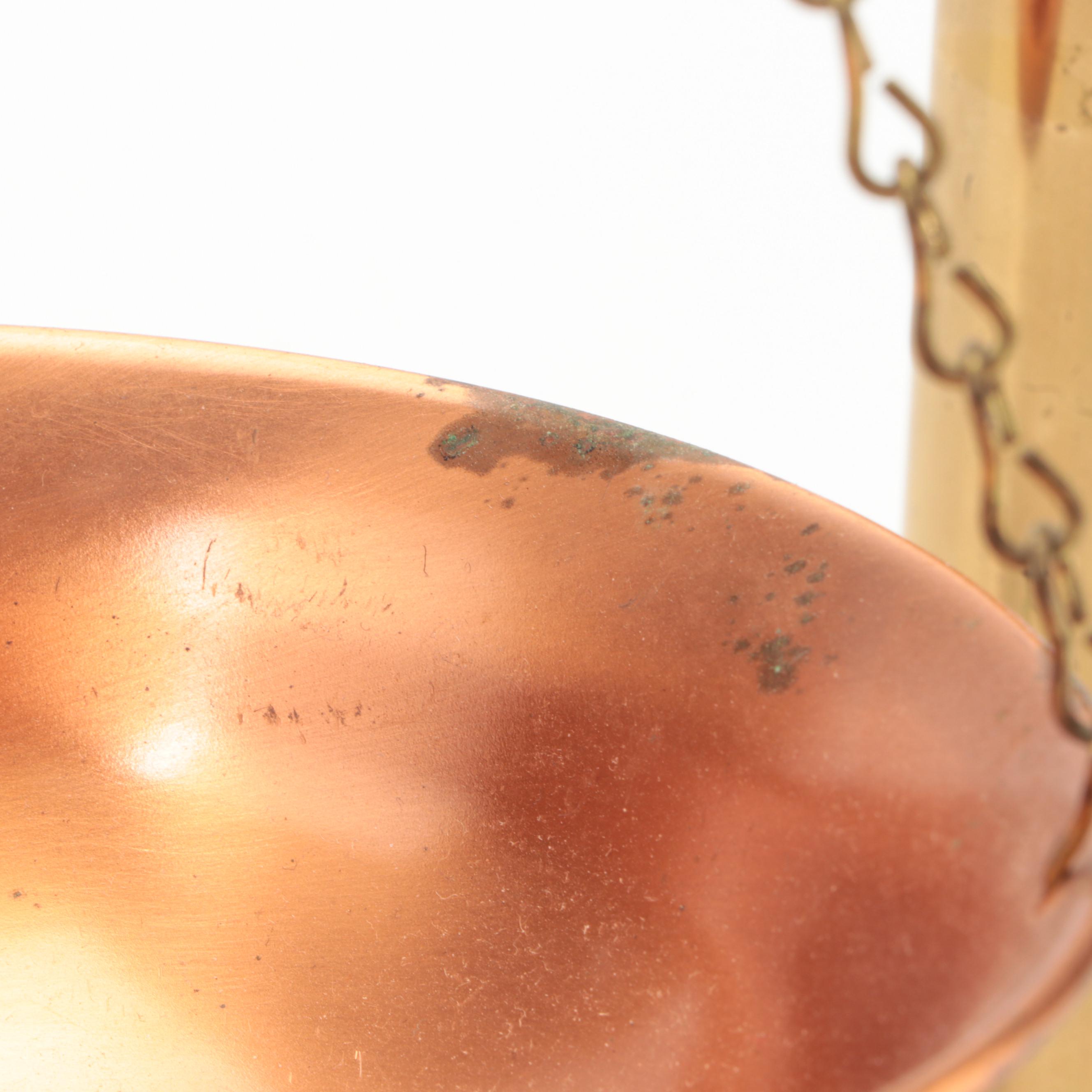 Hollywood Regency Style Brass and Copper Balancing Scales, Mid to Late 20th C.