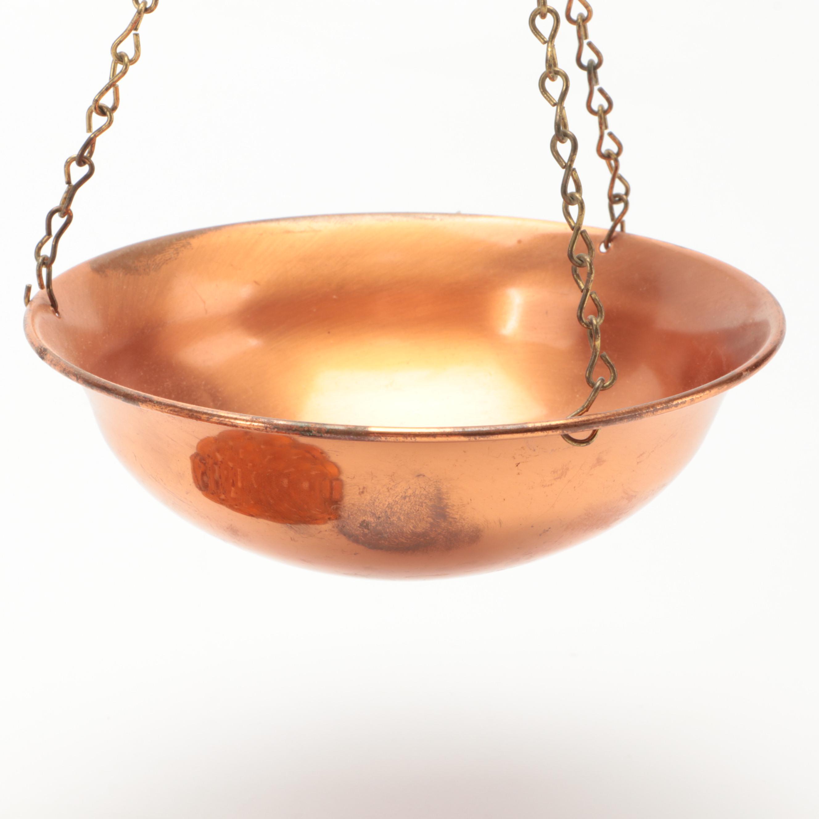 Hollywood Regency Style Brass and Copper Balancing Scales, Mid to Late 20th C.