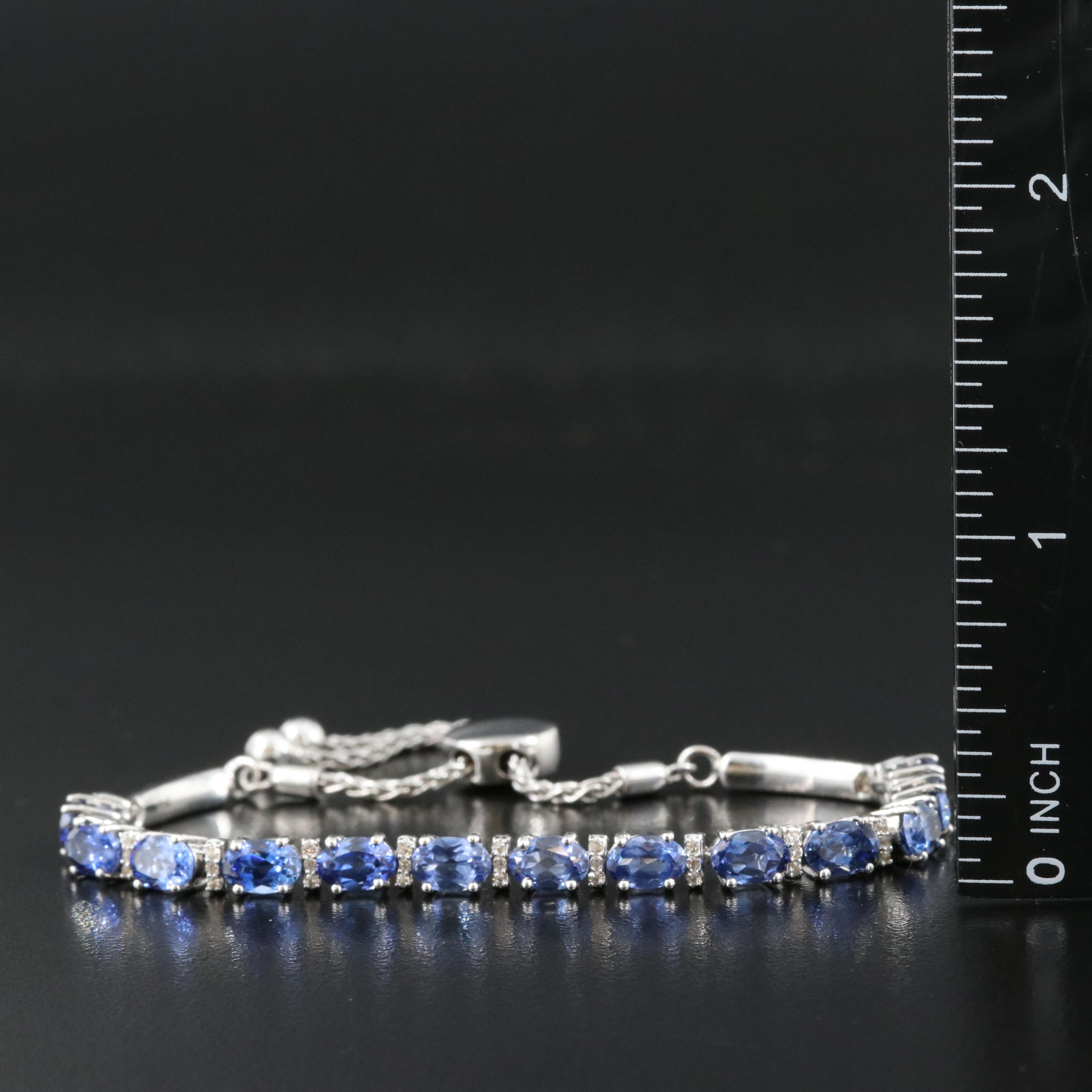 Sterling Sapphire Bolo Bracelet