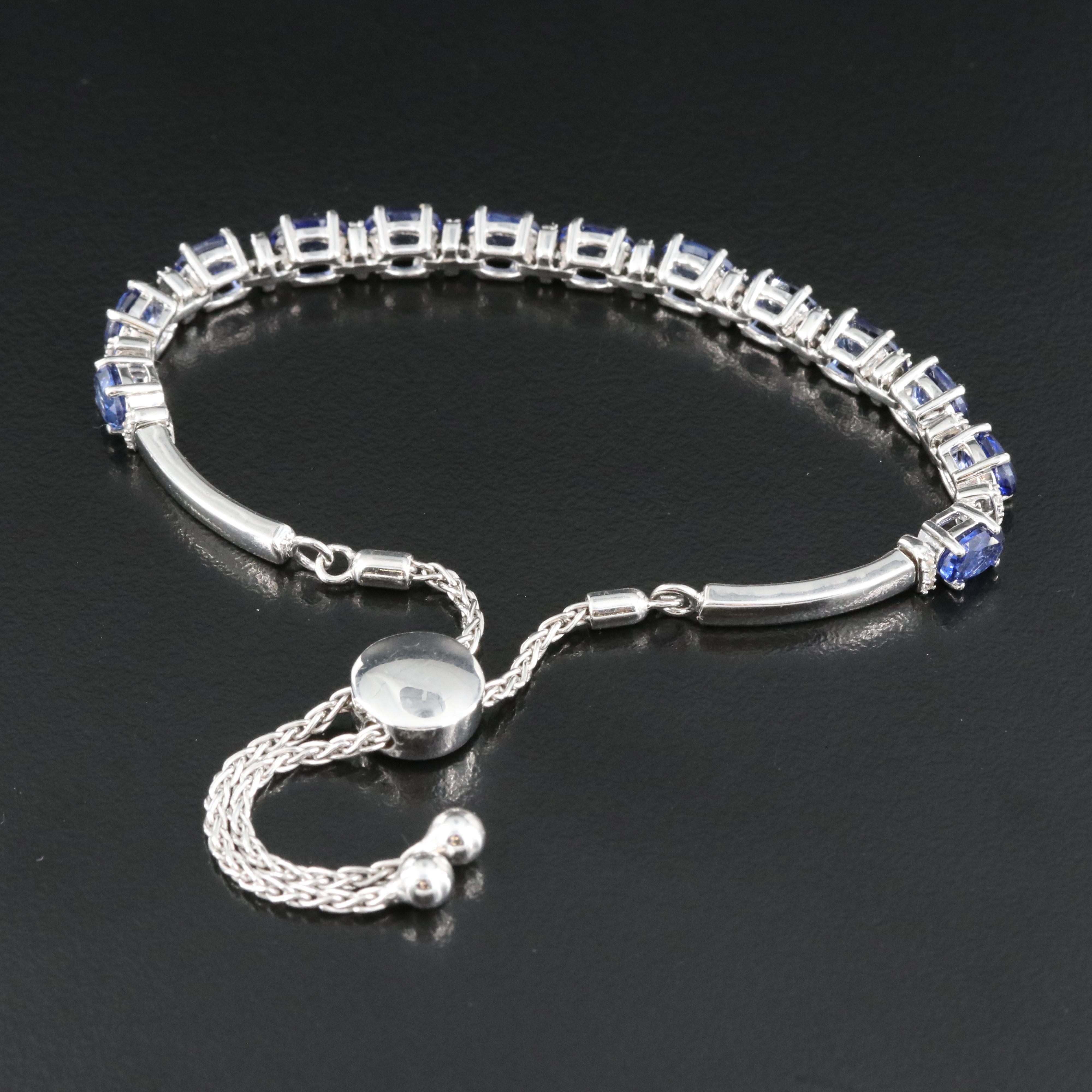 Sterling Sapphire Bolo Bracelet