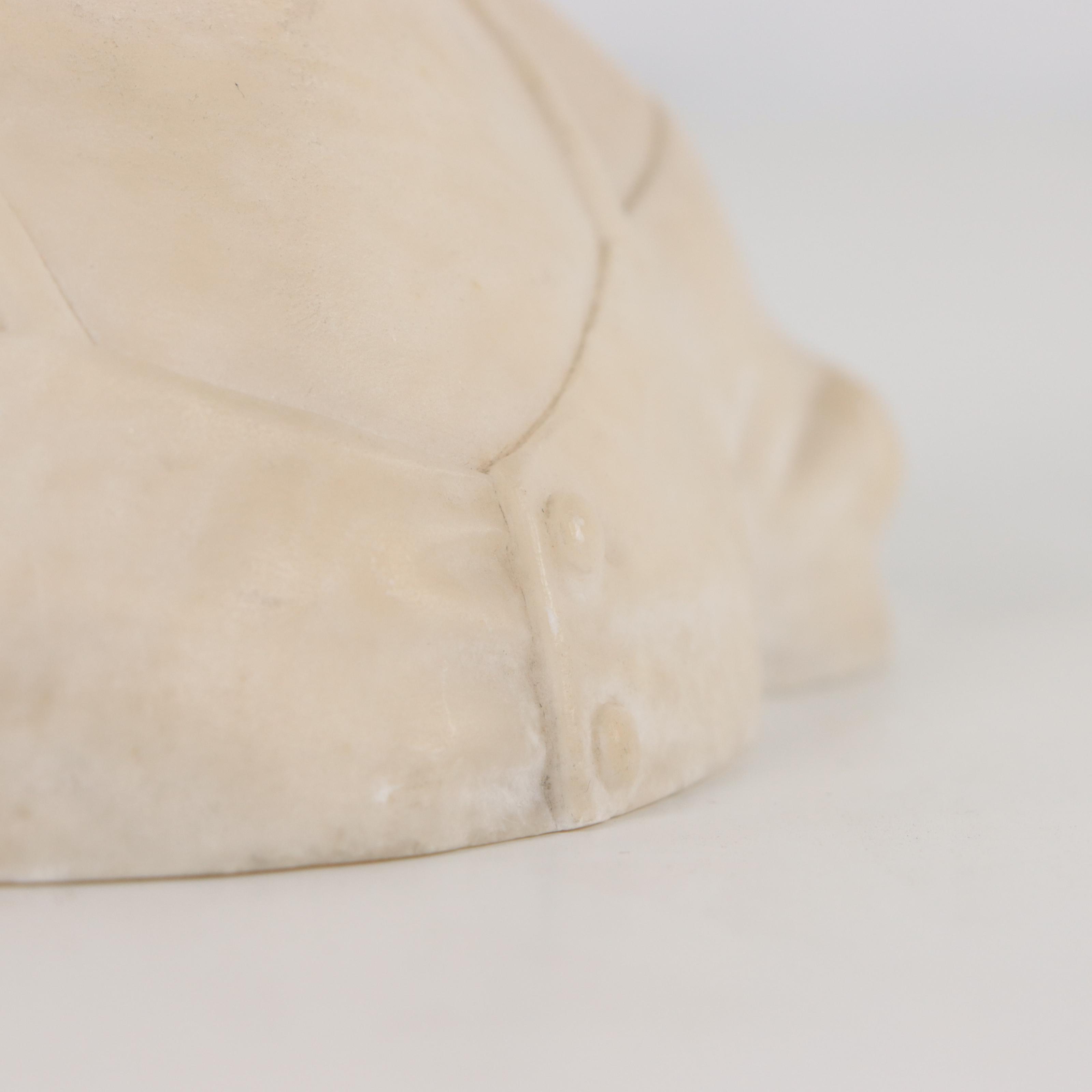 Carved Alabaster Bust of a Young Woman, Late 19th Century