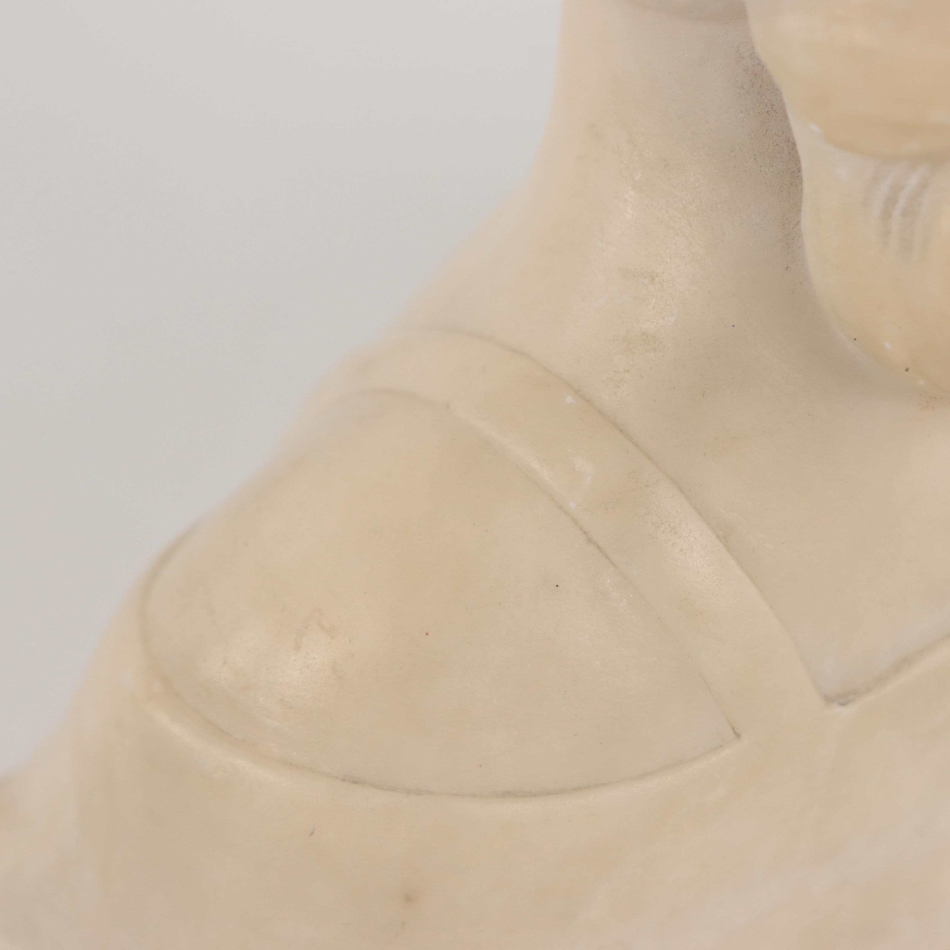 Carved Alabaster Bust of a Young Woman, Late 19th Century
