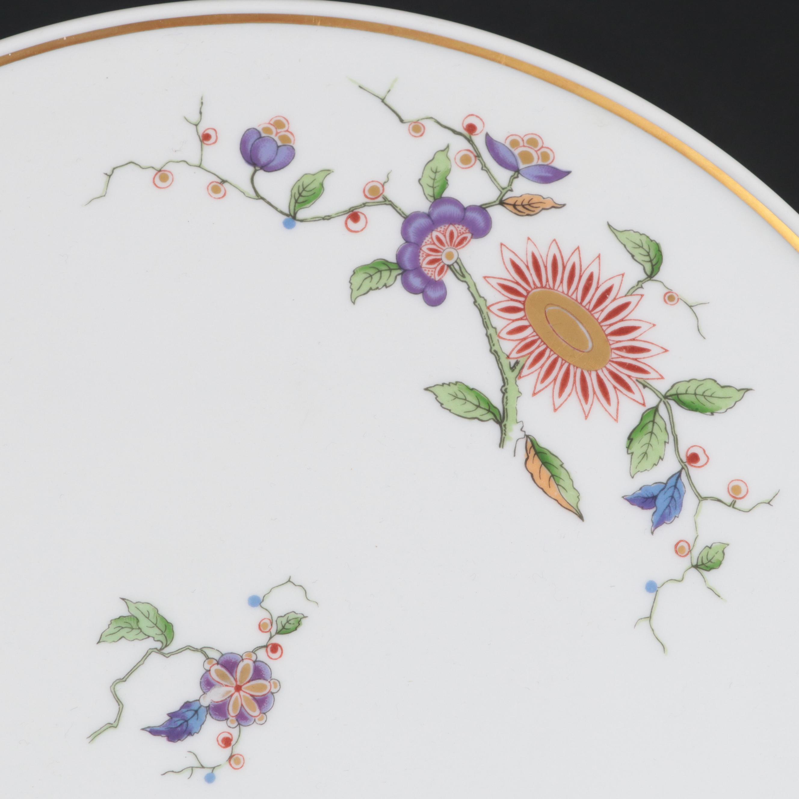 Richard Ginori Porcelain Tazza and Haviland Limoges Bowl, 20th Century