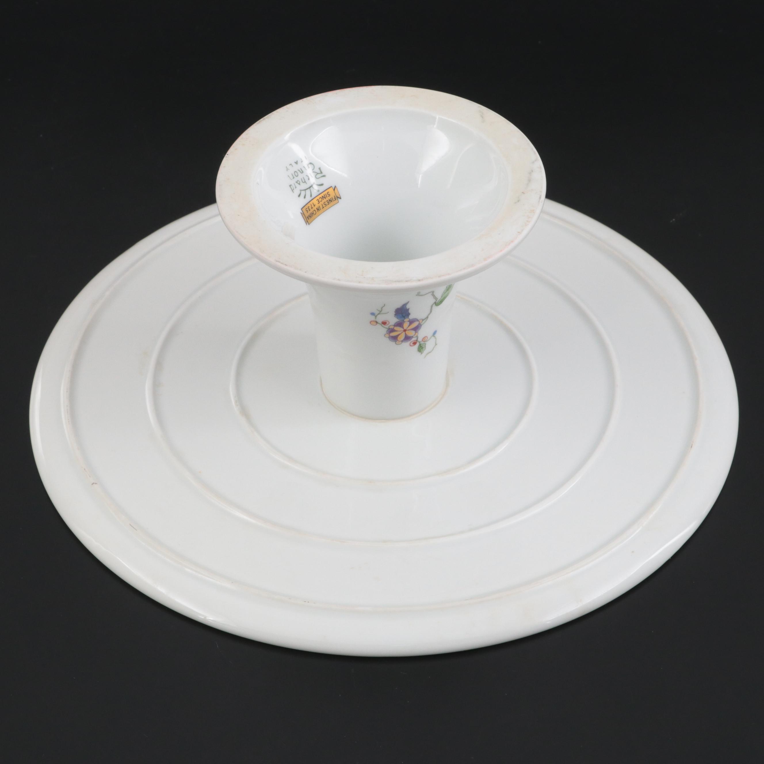 Richard Ginori Porcelain Tazza and Haviland Limoges Bowl, 20th Century