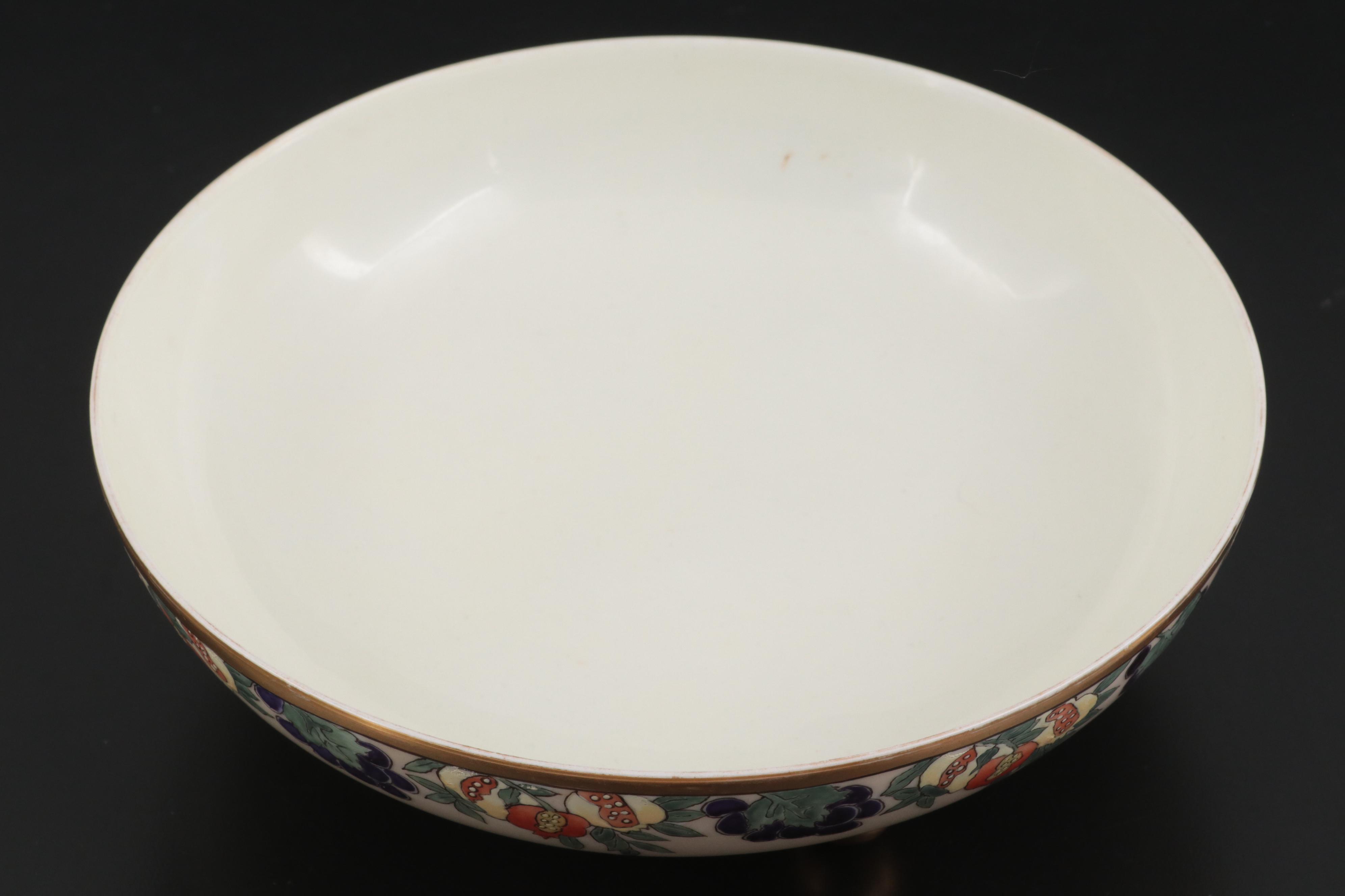 Richard Ginori Porcelain Tazza and Haviland Limoges Bowl, 20th Century