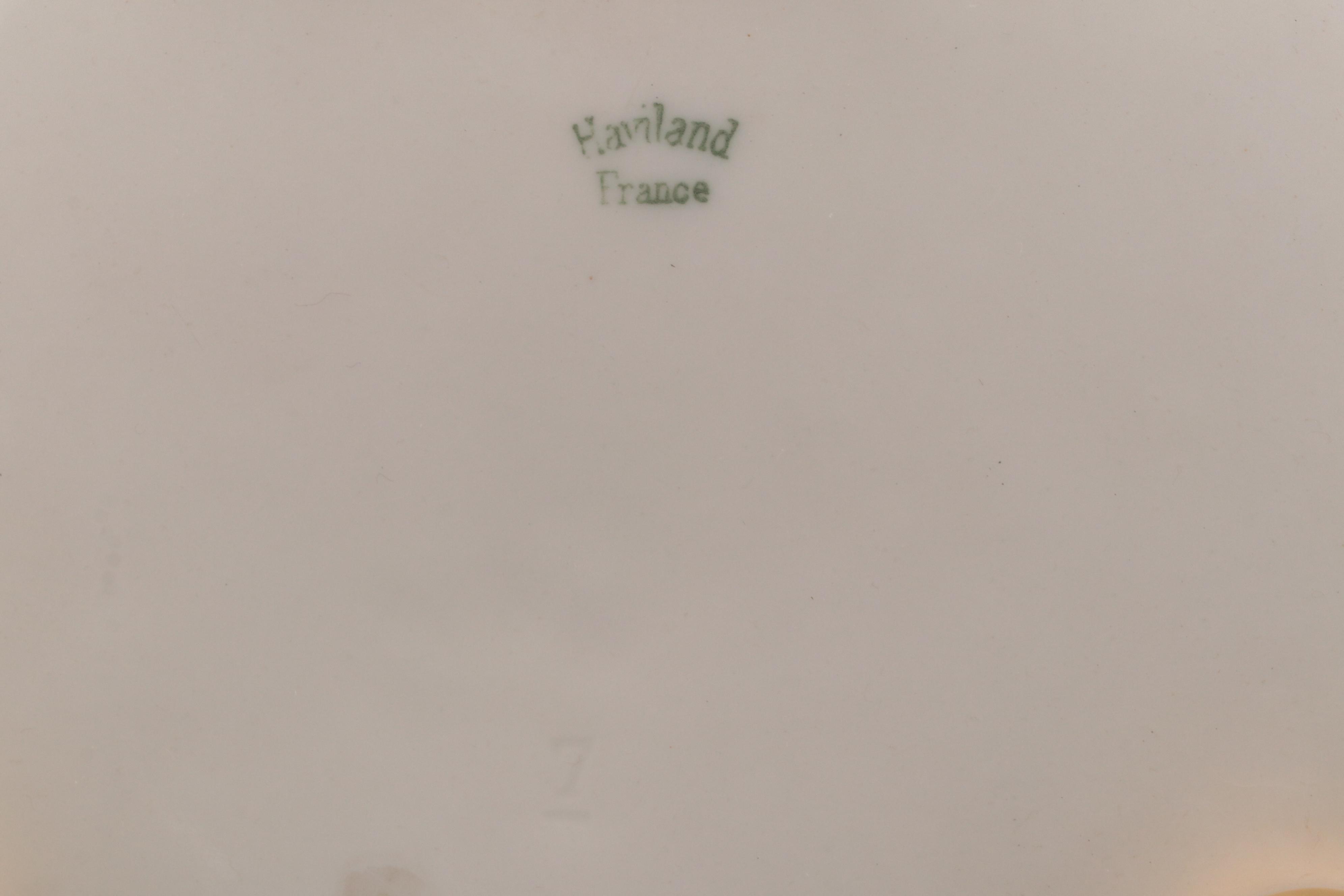 Richard Ginori Porcelain Tazza and Haviland Limoges Bowl, 20th Century